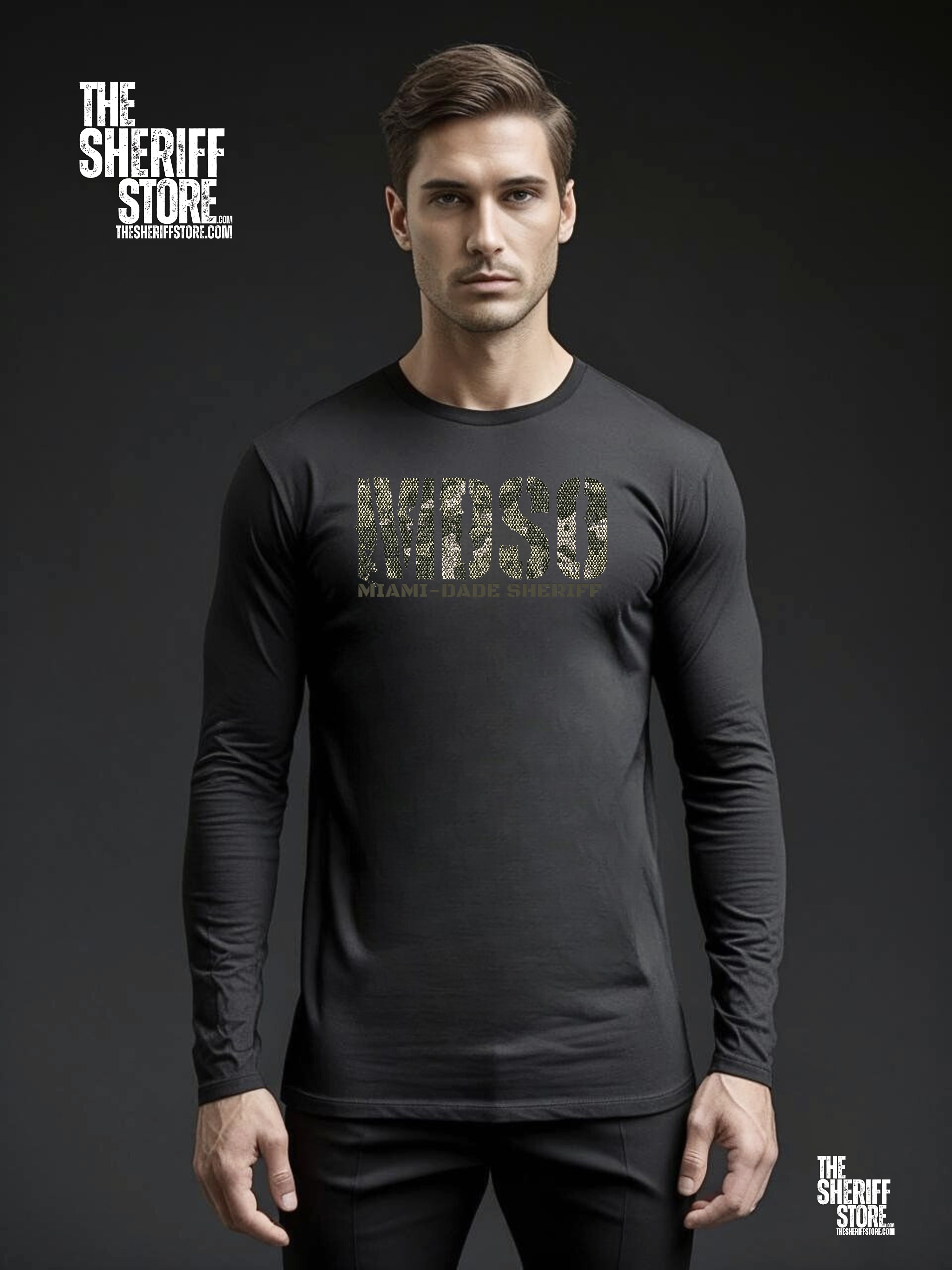 MIAMI DADE SHERIFF CAMO LONG SLEEVE TEE