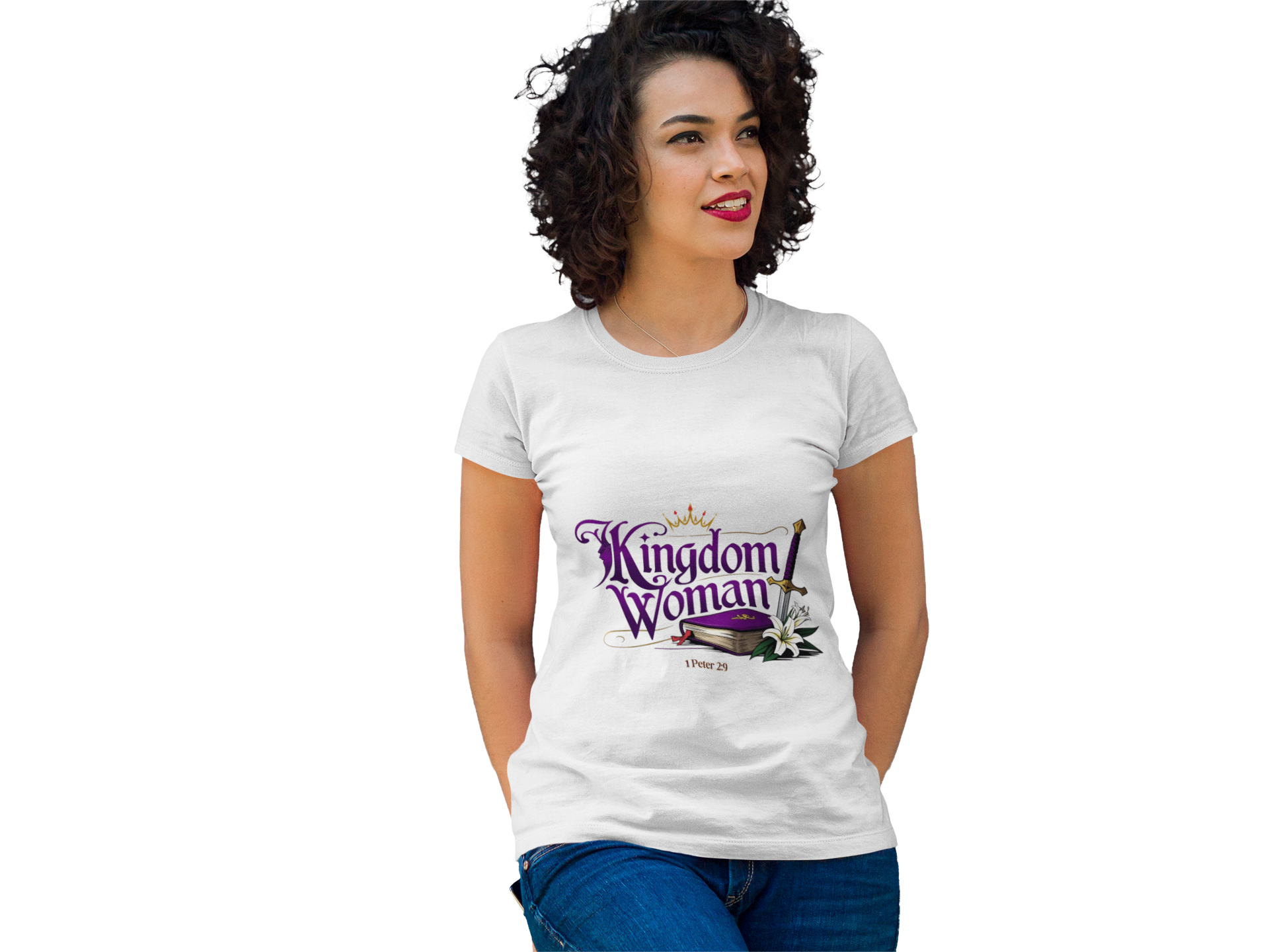 "Kingdom Woman" Faithful Unisex T-Shirt, Christian product thumbnail image "Kingdom Woman" Faithful Unisex T-Shirt, Christian product thumbnail image