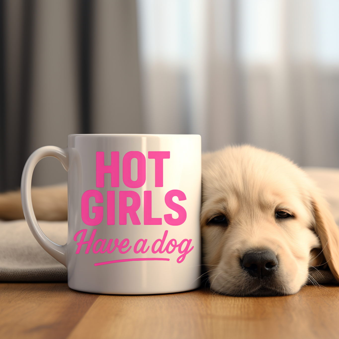 “Hot Girls Have a Dog” Mug 