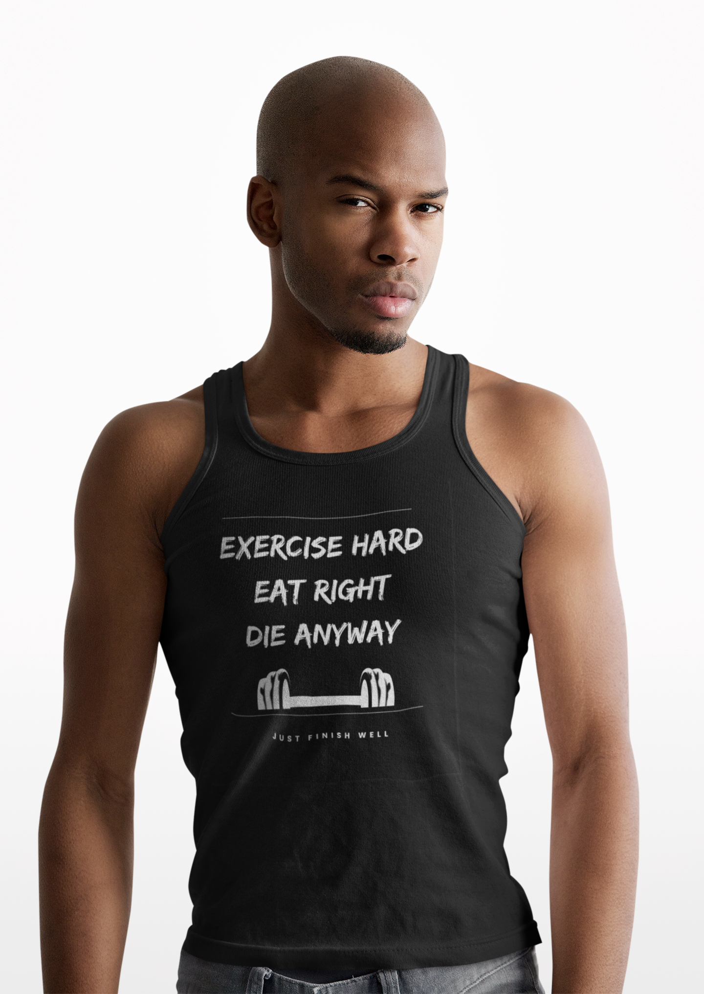 Gym Humor Tank – Exercise Hard Eat Right Die Anyway – Funny Fitness Motivation Shirt product thumbnail image Gym Humor Tank – Exercise Hard Eat Right Die Anyway – Funny Fitness Motivation Shirt product thumbnail image