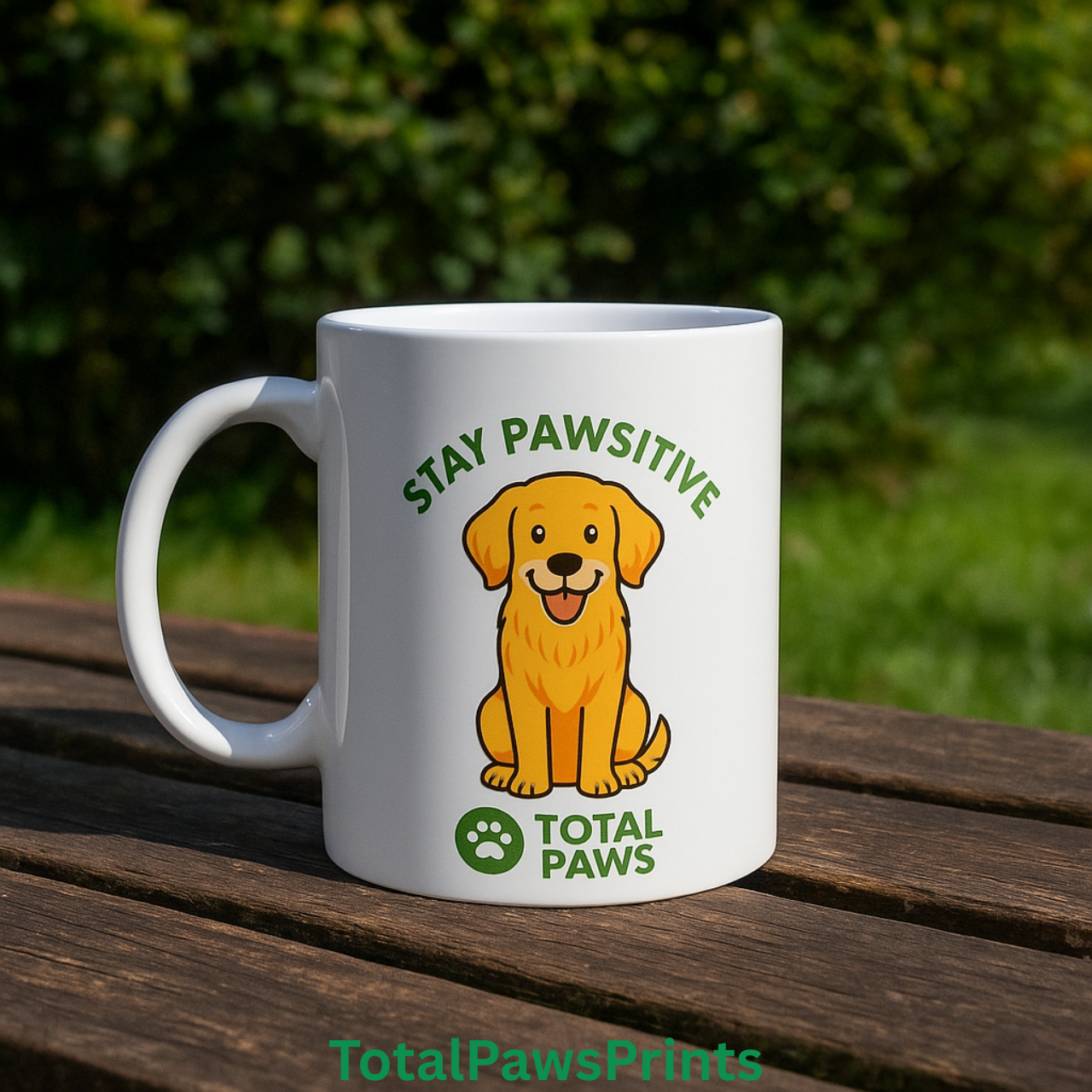 🐾 Stay Pawsitive – Golden Retriever Edition Mug (11 oz / 15 oz) product thumbnail image 🐾 Stay Pawsitive – Golden Retriever Edition Mug (11 oz / 15 oz) product thumbnail image