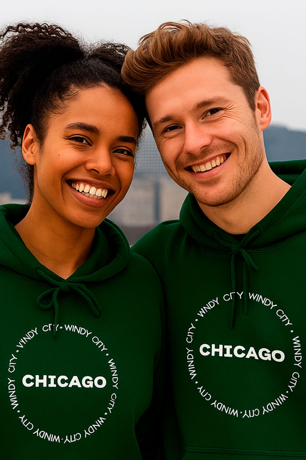 Chicago Vintage Text Unisex Hoodie, Cozy Sweatshirt for Casual Wear, Perfect Gift for Chicagoans, Great for All Seasons, Streetwear Fashion product thumbnail image