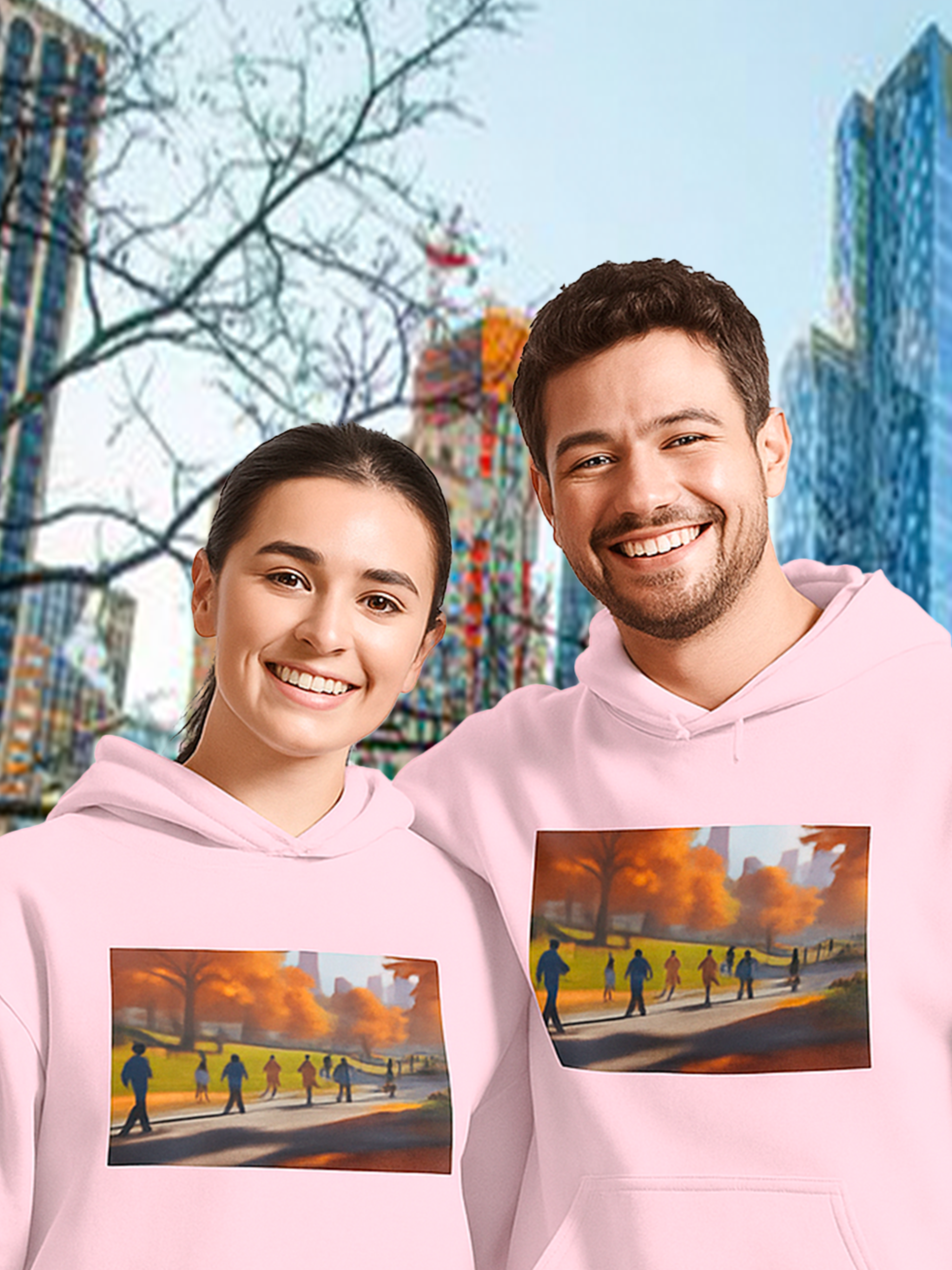 Autumn in Central Park Scene Hoodie product thumbnail image Autumn in Central Park Scene Hoodie product thumbnail image