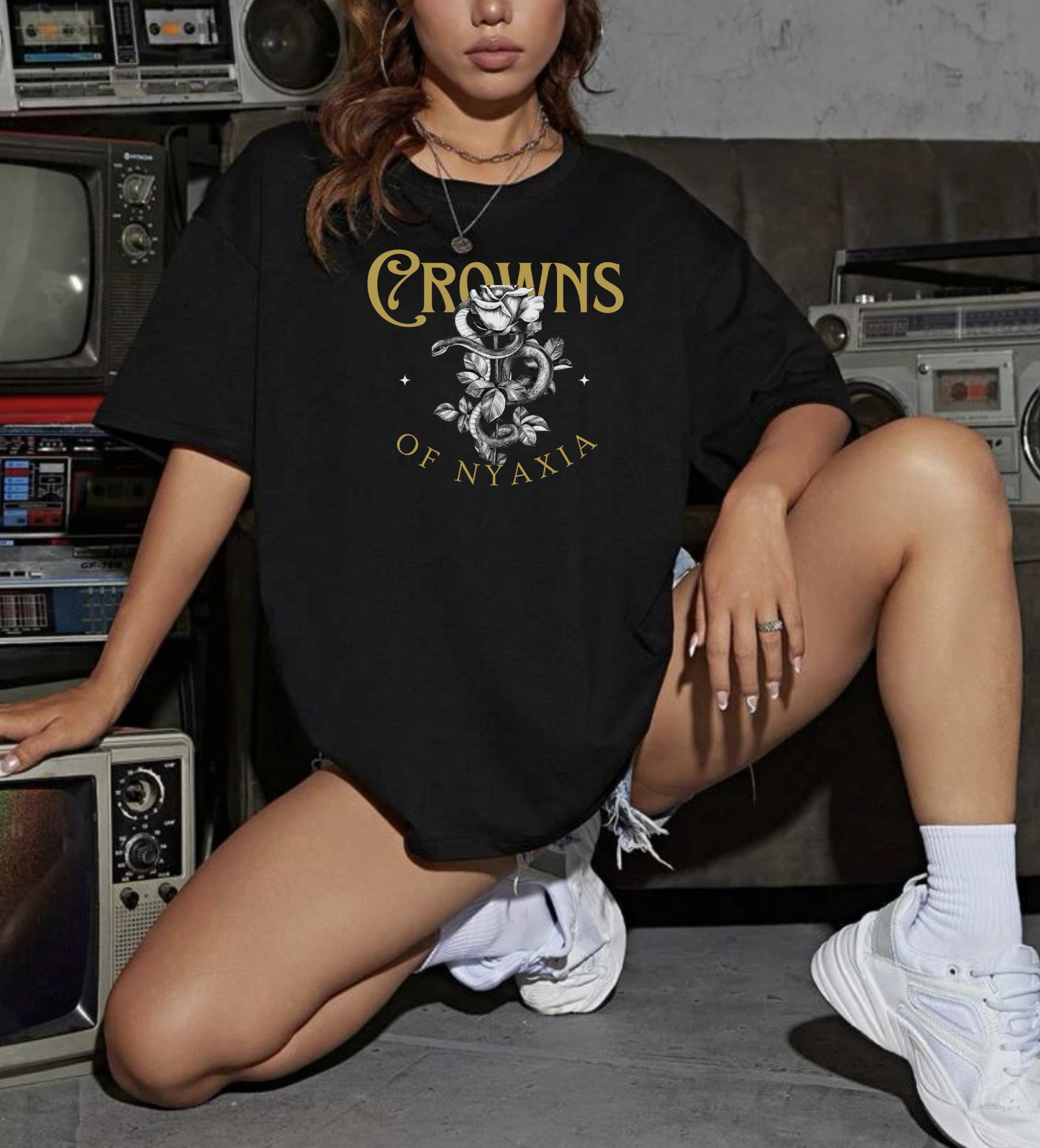 Crowns of Nyaxia T-Shirt, The Serpent and The Wings Of Night Crowns of Nyaxia T-Shirt, The Serpent and The Wings Of Night