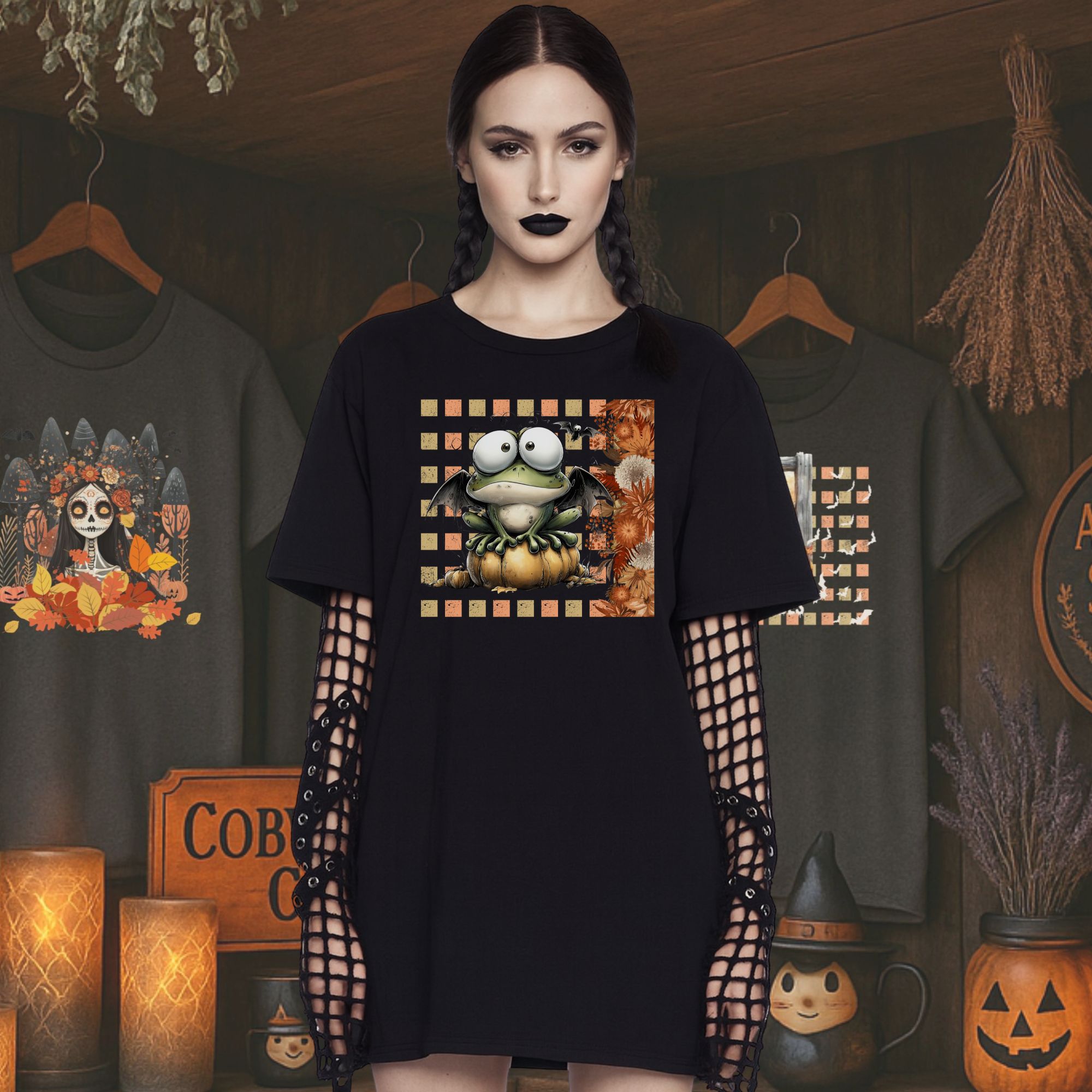 Bat Frog Halloween T-Shirt product thumbnail image
