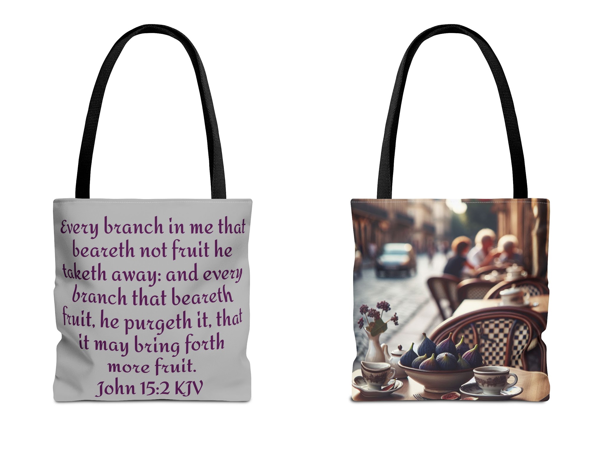 Tote Bag (AOP), Sidewalk Bistro