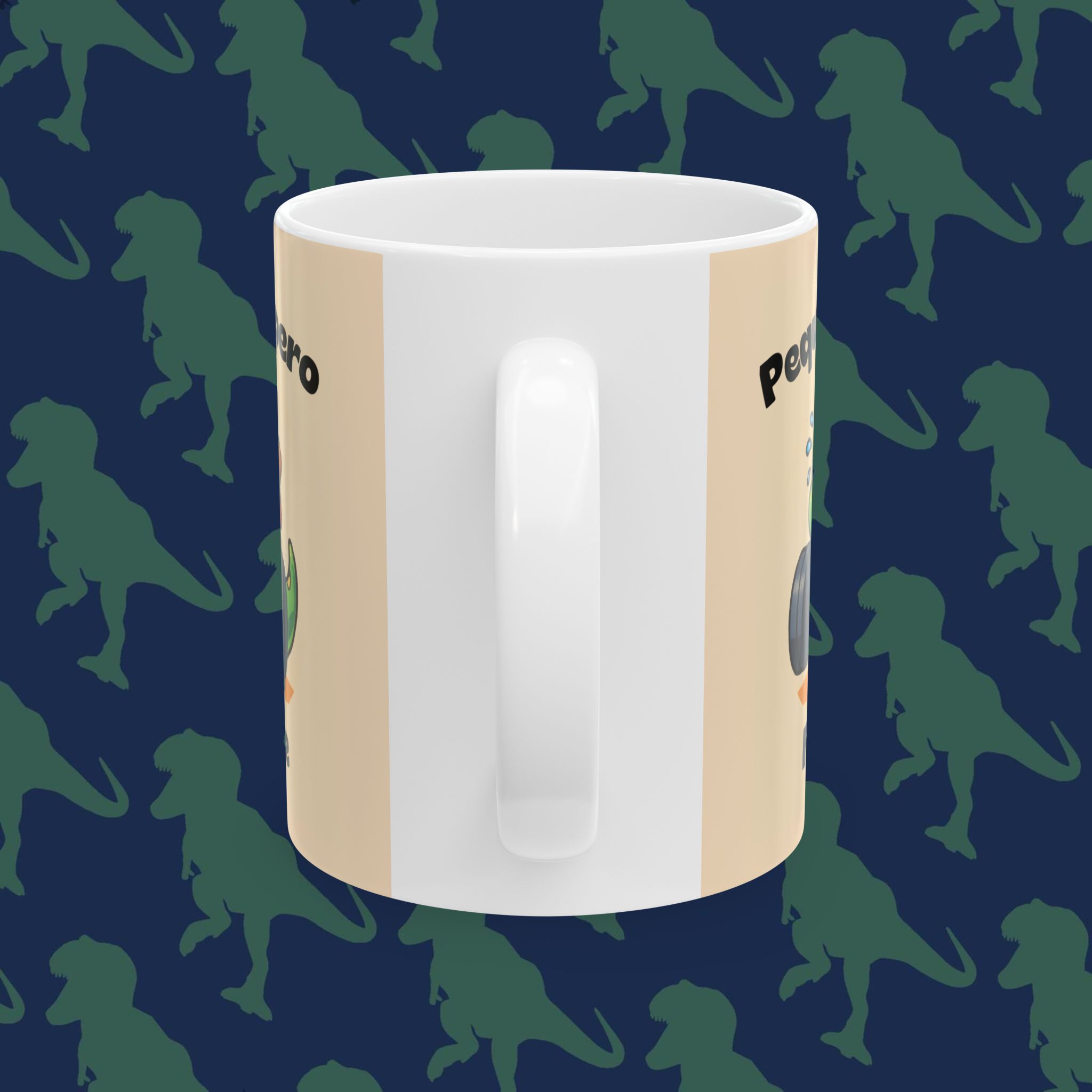 Taza de cerámica “Pequeño pero Fuerte” – Dinosaurio motivacional – 11oz product thumbnail image