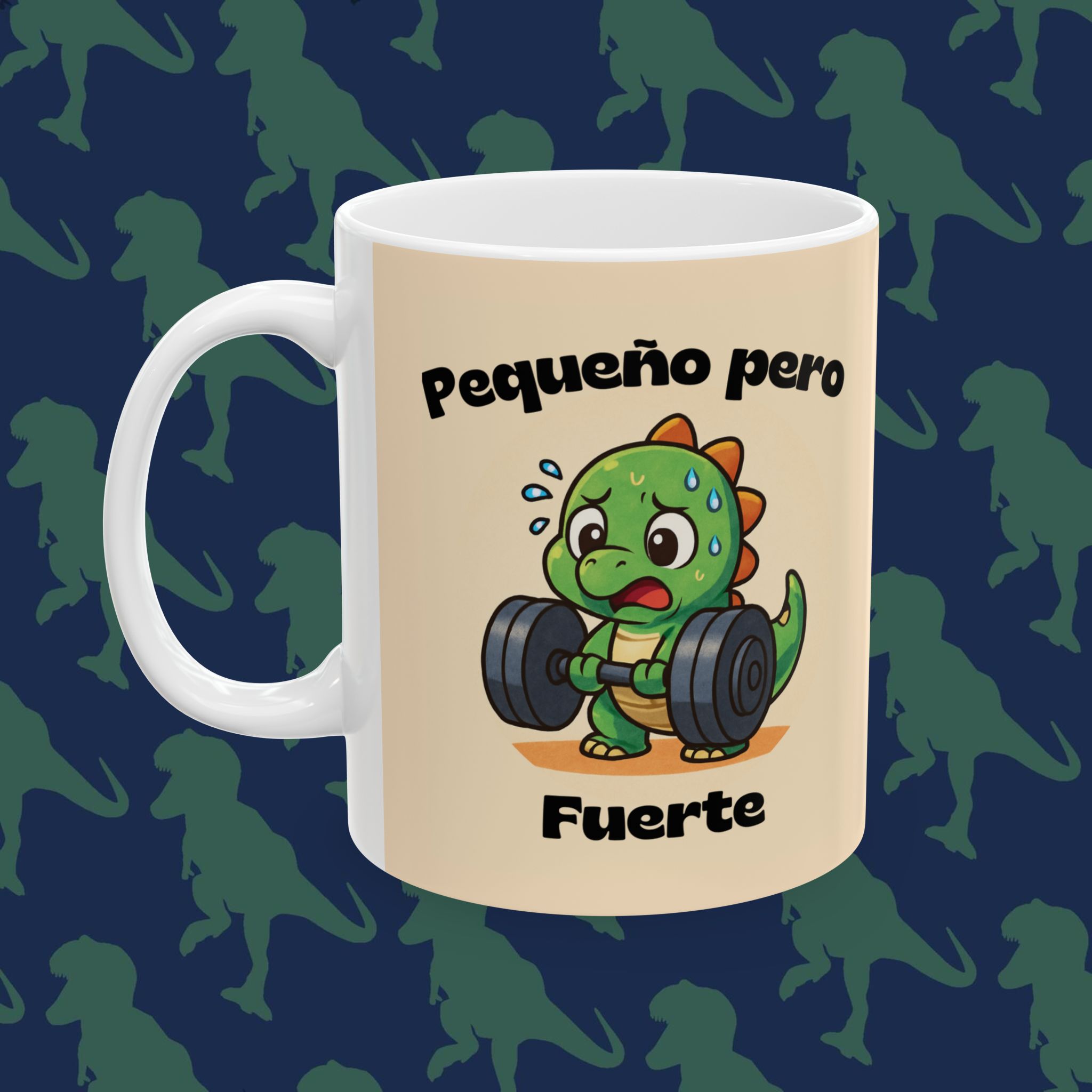 Taza de cerámica “Pequeño pero Fuerte” – Dinosaurio motivacional – 11oz product thumbnail image Taza de cerámica “Pequeño pero Fuerte” – Dinosaurio motivacional – 11oz product thumbnail image