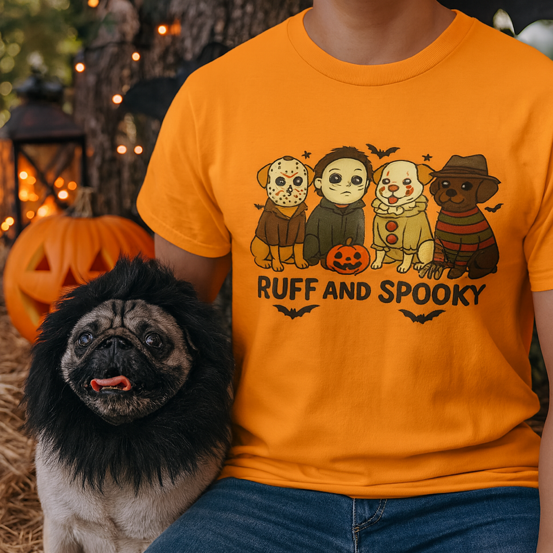 Ruff and Spooky Halloween Dog Horror Shirt – Funny Scary Movie Pet Lovers Tee