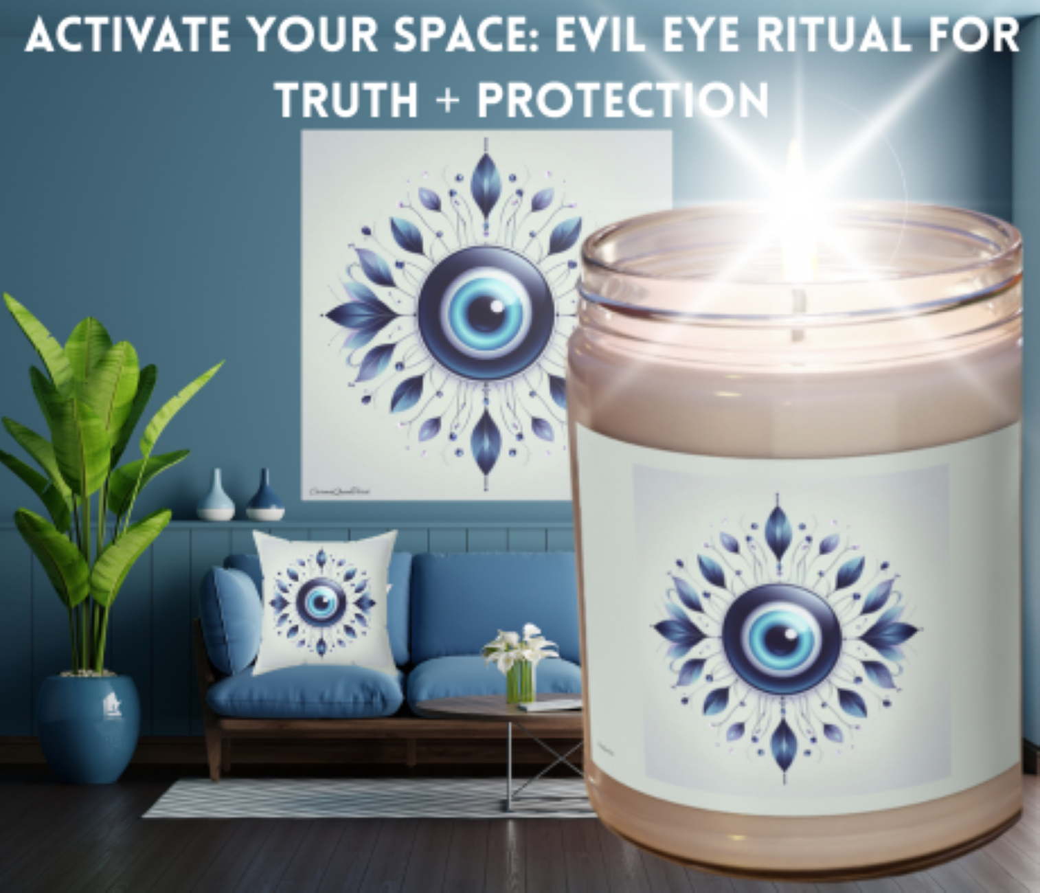 Scented Soy Candle  Eco-Friendly Aromatherapy  Boho Home Decor  Relaxation Gift  Mindful Candle by CarmaQuanTarot product thumbnail image