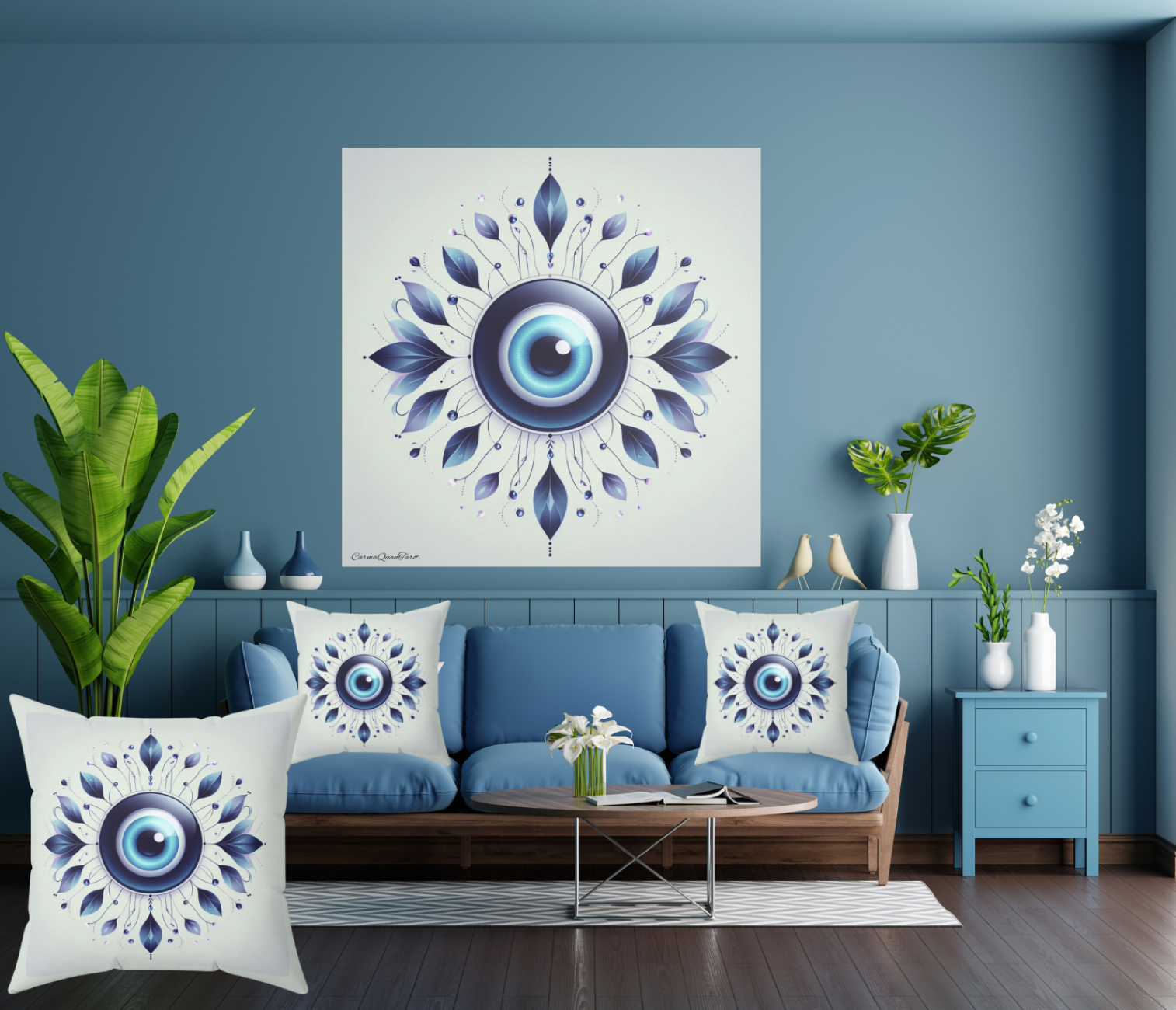 Eye-Catching Decorative Pillow, Home Decor Accent Cushion, Unique Gift, Living Room Decor, Boho Style Pillows, Modern Throw Pillow product thumbnail image