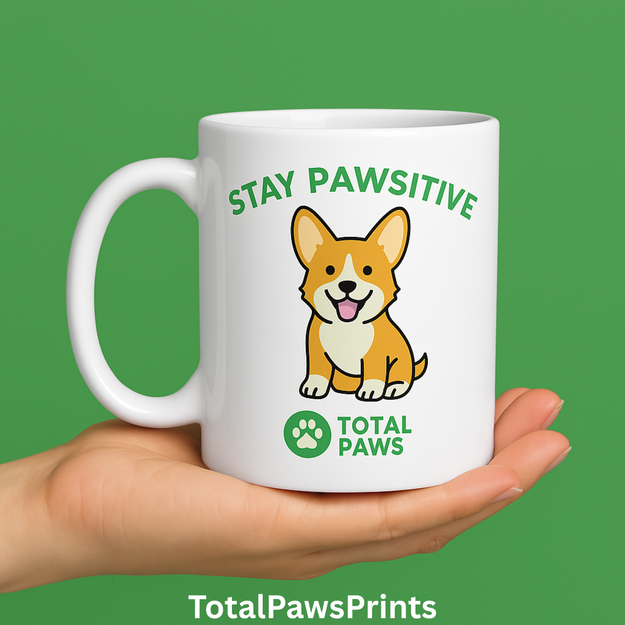 🐾Stay Pawsitive – Corgi Edition Mug (11 oz / 15 oz) product thumbnail image 🐾Stay Pawsitive – Corgi Edition Mug (11 oz / 15 oz) product thumbnail image