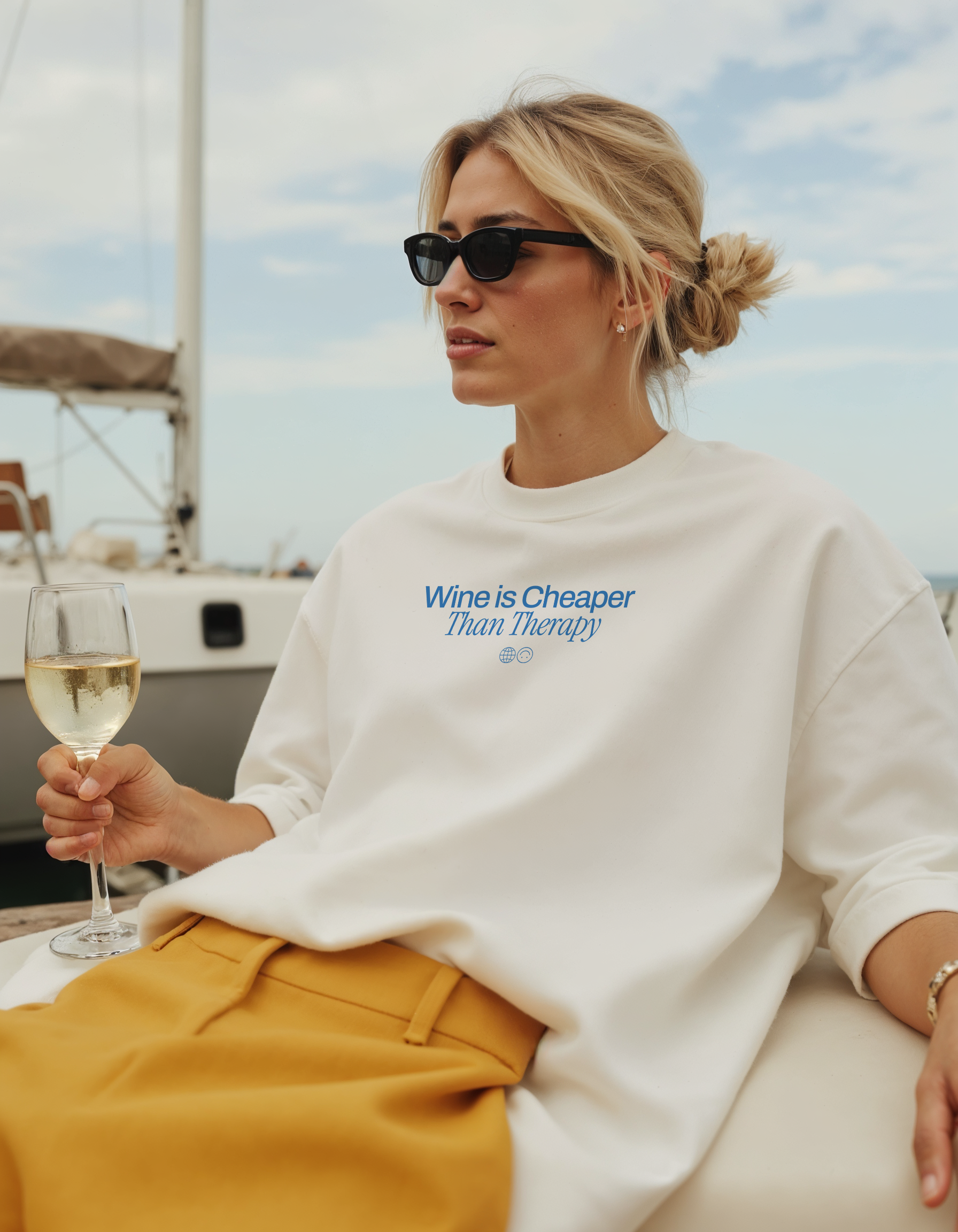 Wine is Cheaper Than Therapy | Unisex T-shirt | Front & back print product thumbnail image Wine is Cheaper Than Therapy | Unisex T-shirt | Front & back print product thumbnail image