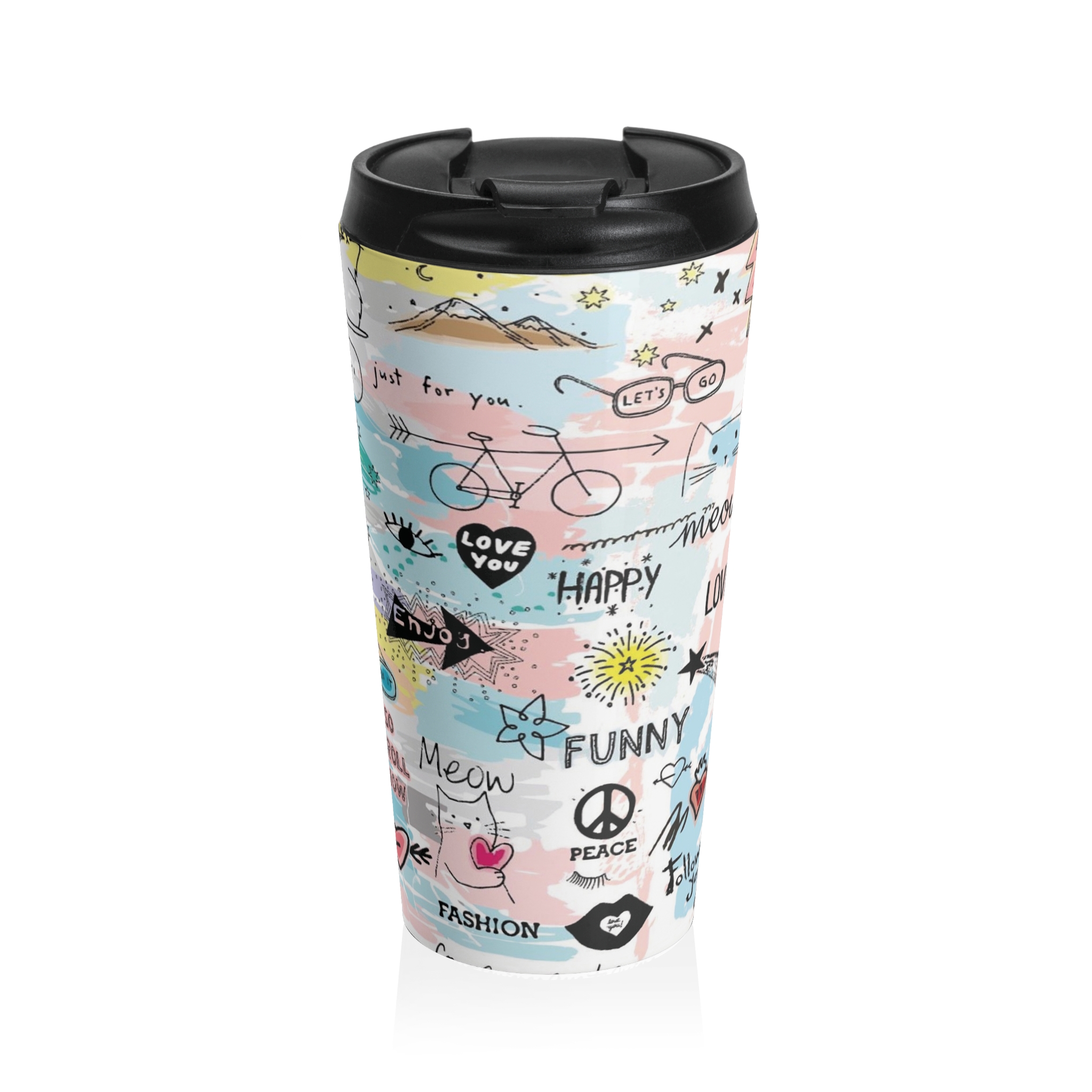 Personalized Stainless Steel Mug, Travel Mug, Perfect for Daily Inspiration, Gifts for Friends, Office Mugs, Birthdays Anniversary Wedding Gifts for Her/Him product thumbnail image