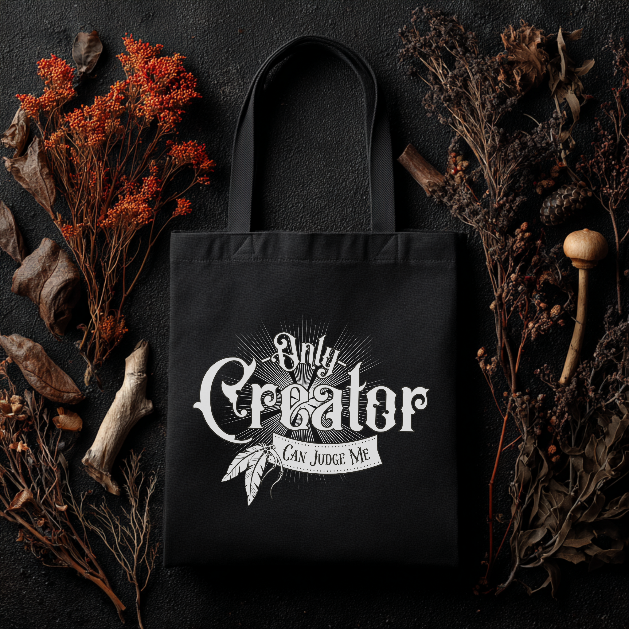 Only Creator Can Judge Me Tote Bag product thumbnail image
