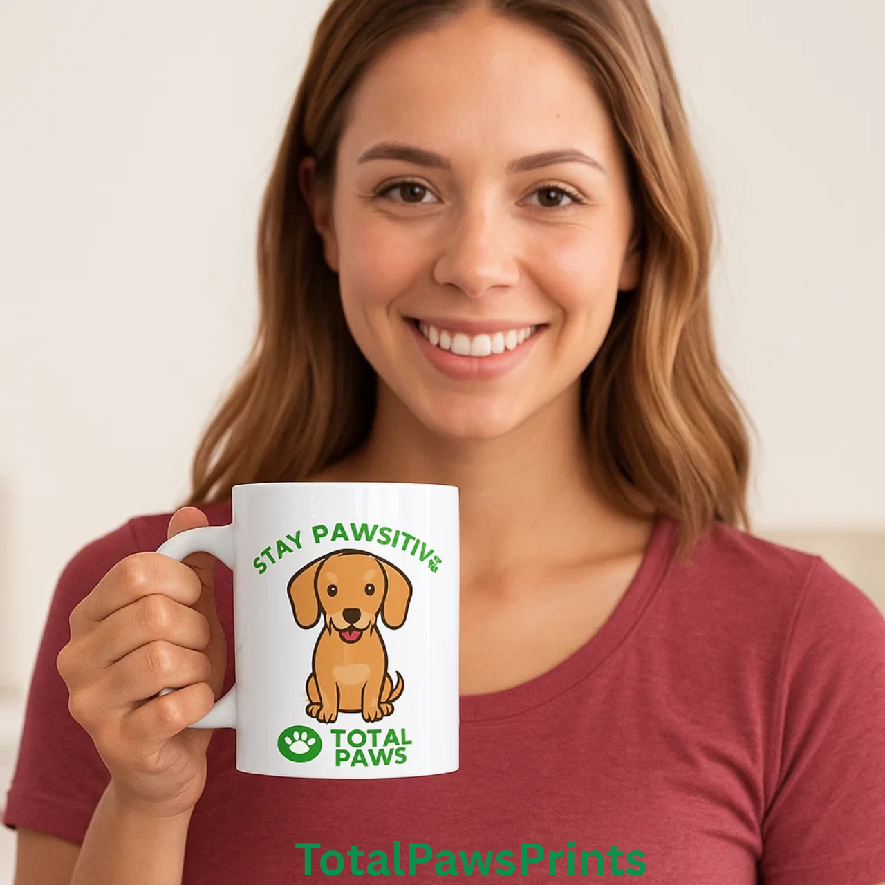 🐾 Stay Pawsitive – Dachshund Edition Mug (11 oz / 15 oz) product thumbnail image