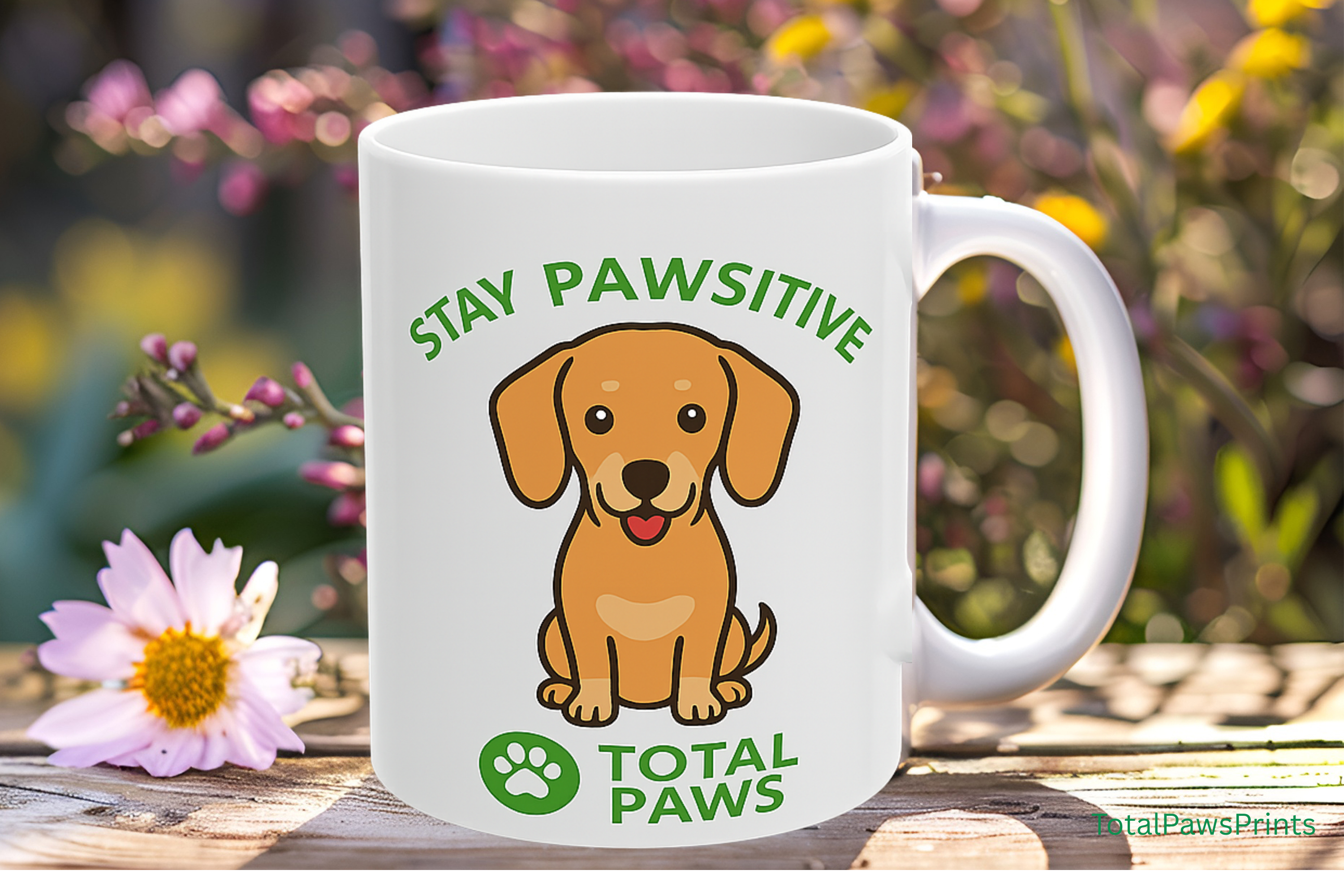 🐾 Stay Pawsitive – Dachshund Edition Mug (11 oz / 15 oz) product thumbnail image