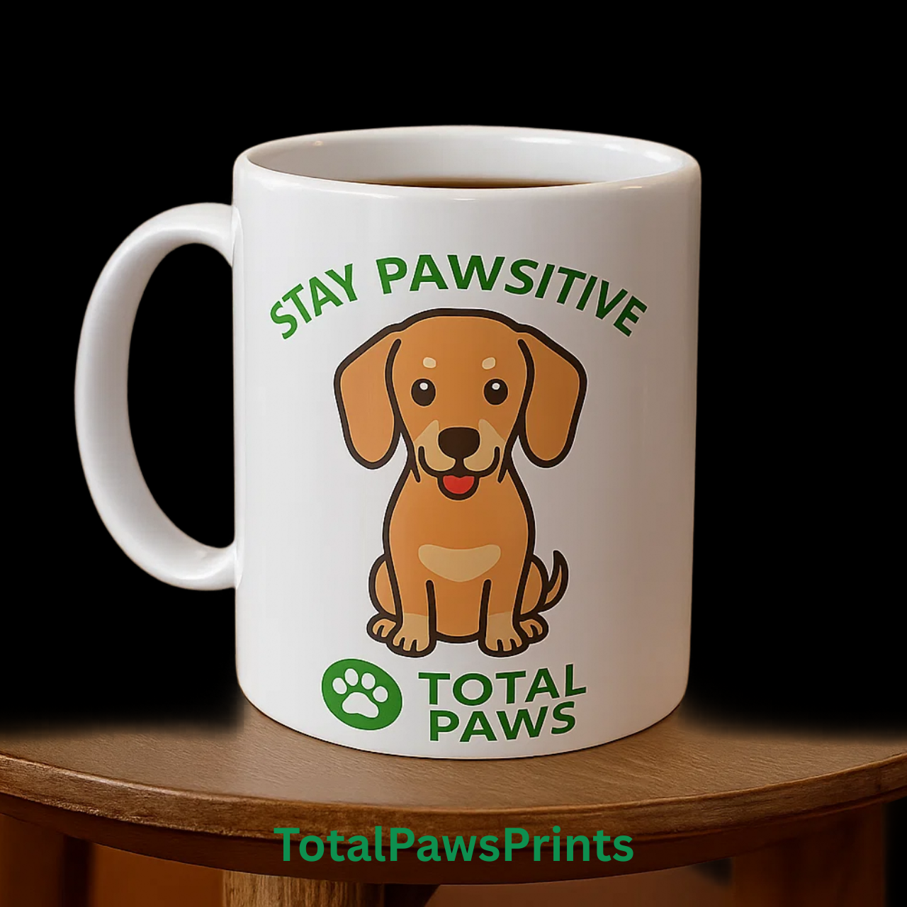 🐾 Stay Pawsitive – Dachshund Edition Mug (11 oz / 15 oz)