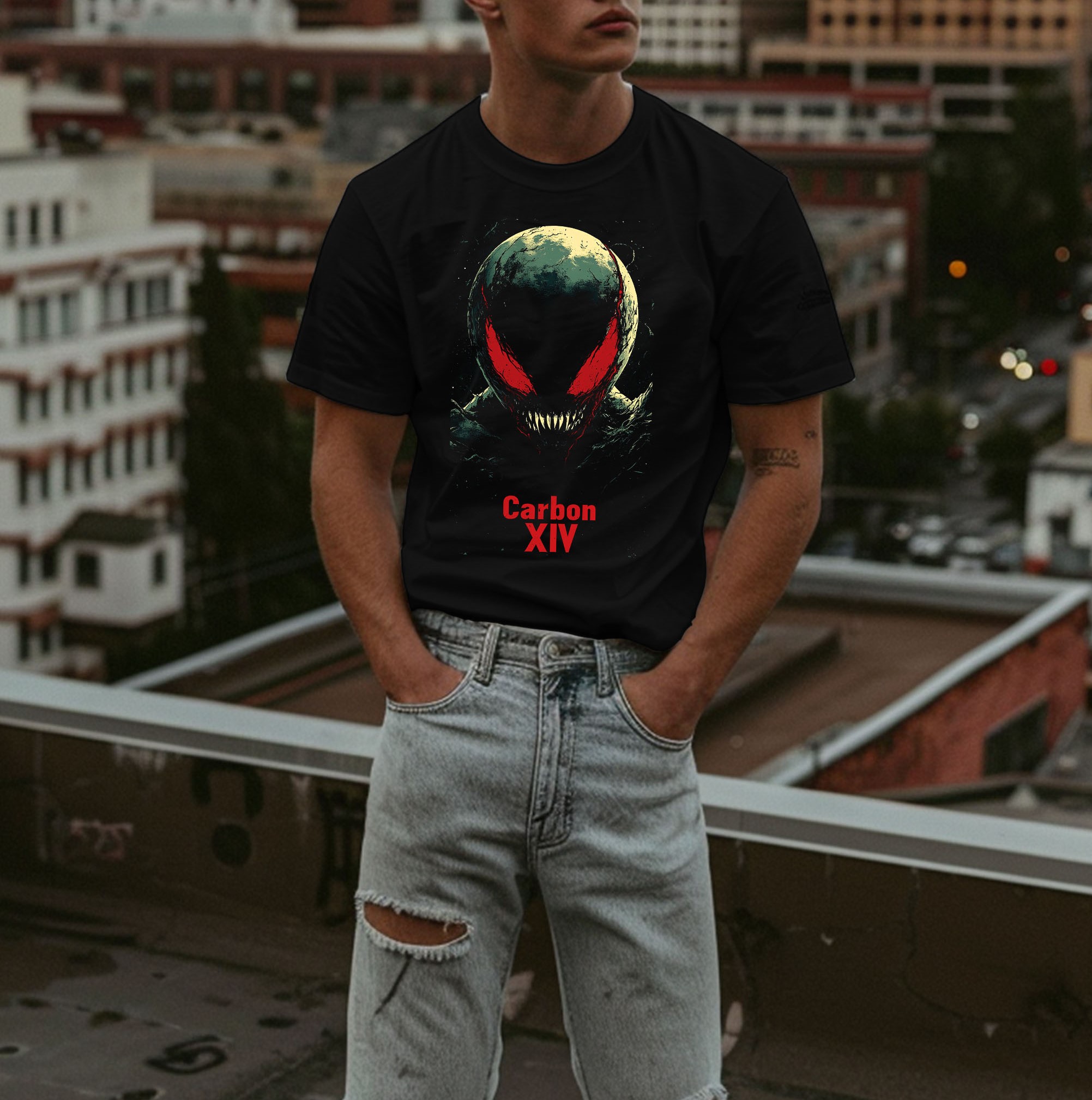 Alien Blood Moon Tee - Carbon XIV Exclusive