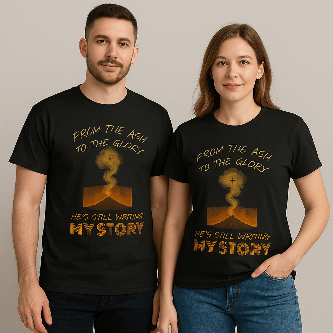 Ash &amp; Glory T-Shirt  | The Soulful Gentlemen | From the Ash to the Glory, He’s Still Writing My Story product thumbnail image