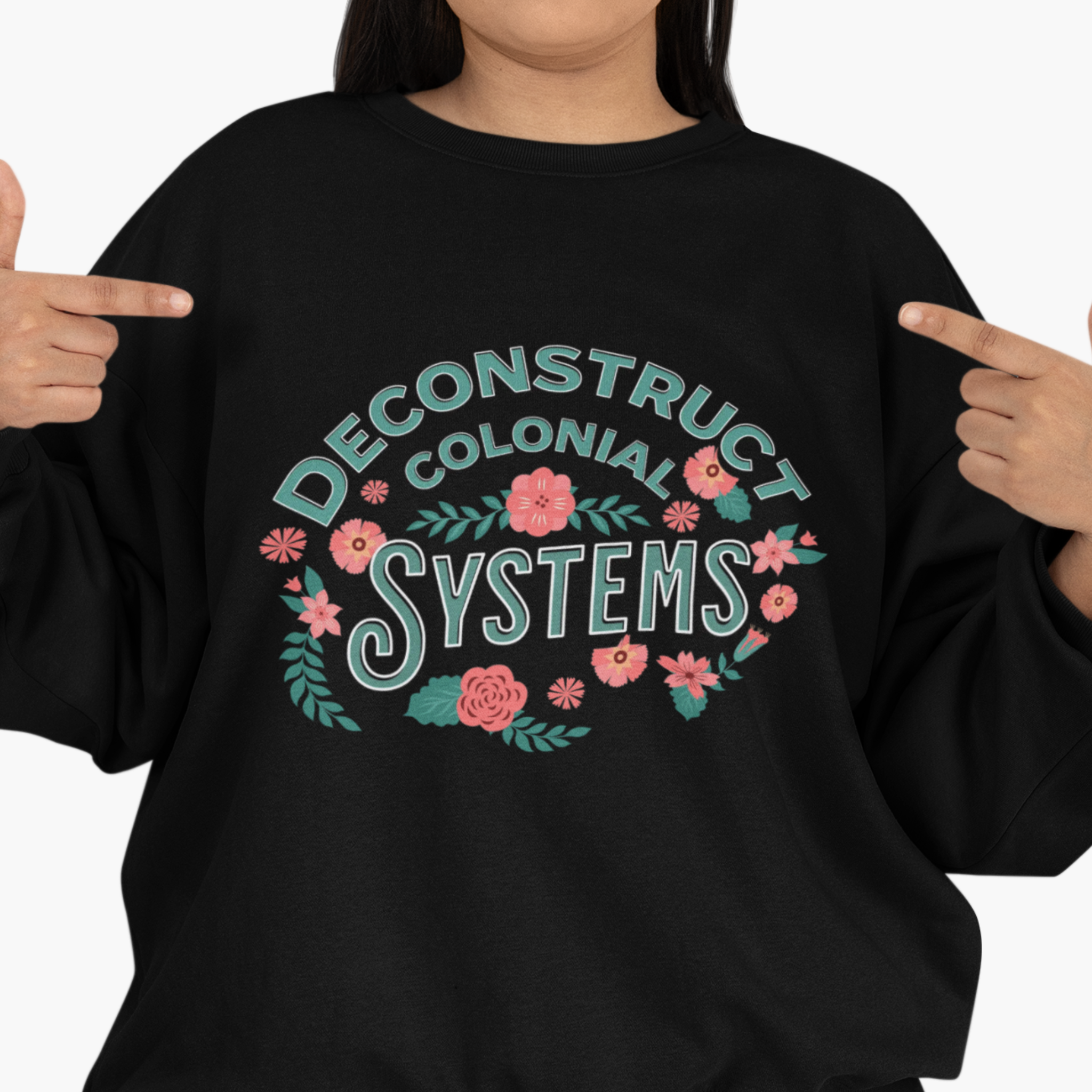 Floral Deconstruct Colonial Systems Crewneck Sweater product thumbnail image Floral Deconstruct Colonial Systems Crewneck Sweater product thumbnail image