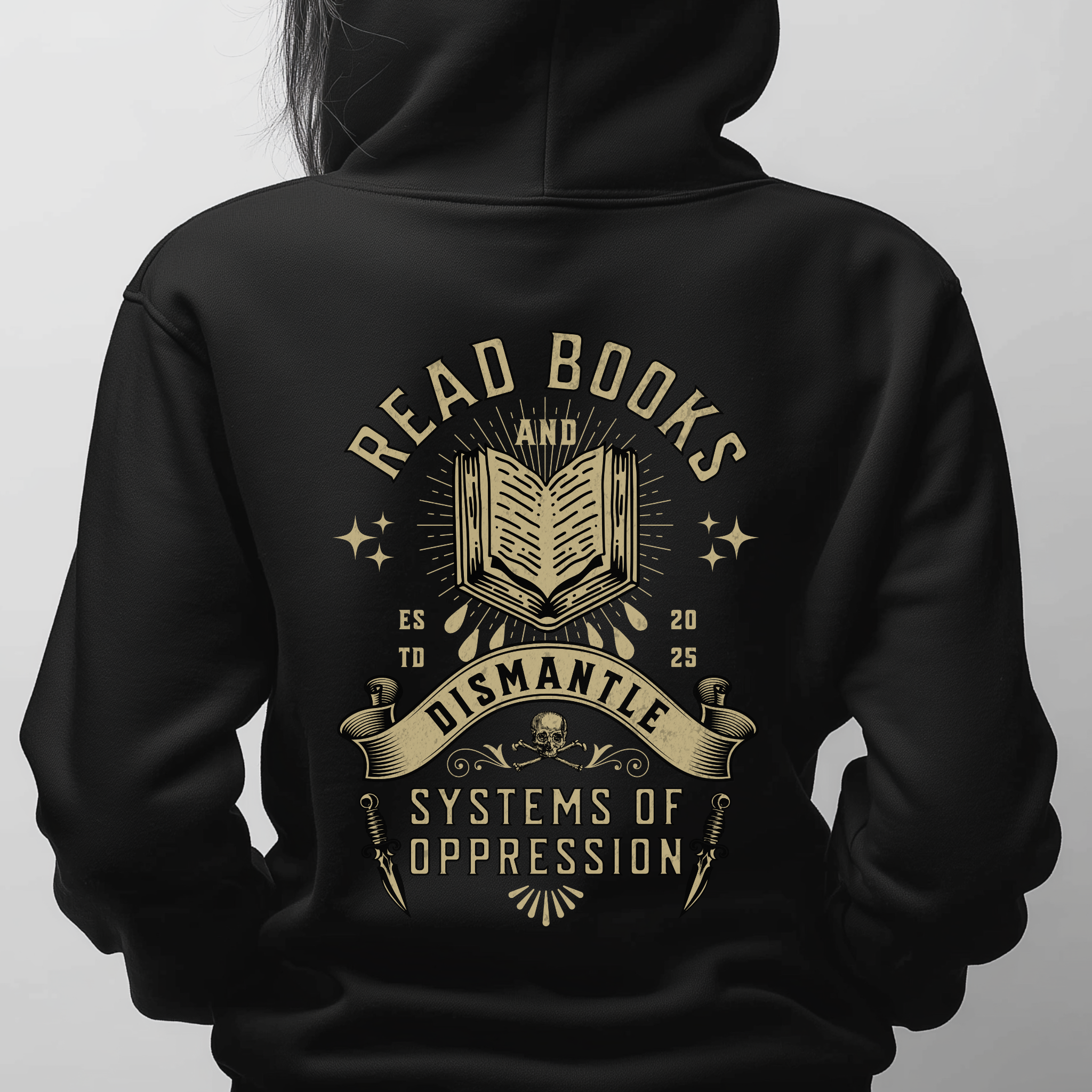 Read Books &amp; Dismantle Systems of Oppression Fleece Hoodie product thumbnail image