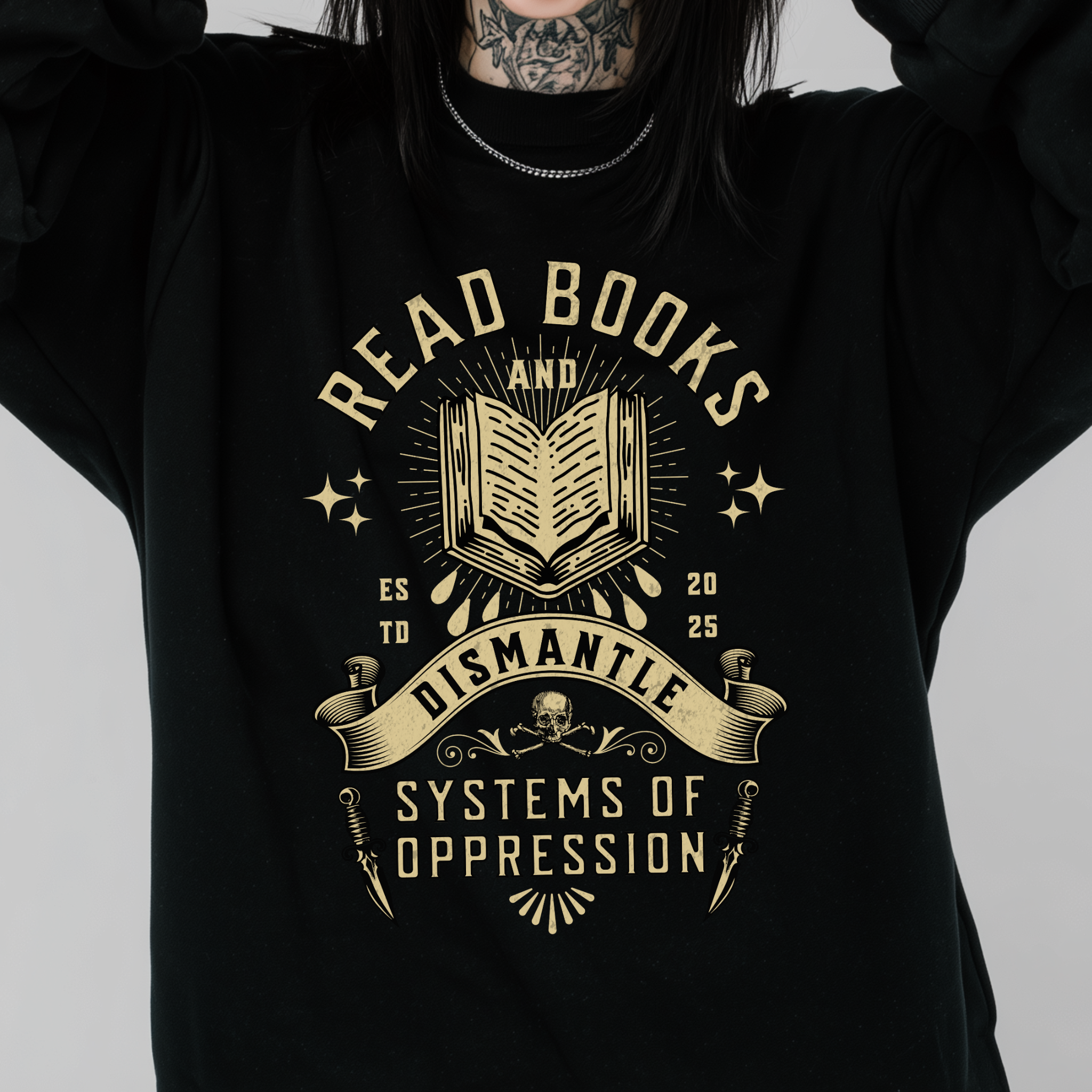 Read Books &amp; Dismantle Systems Crewneck Sweatshirt 