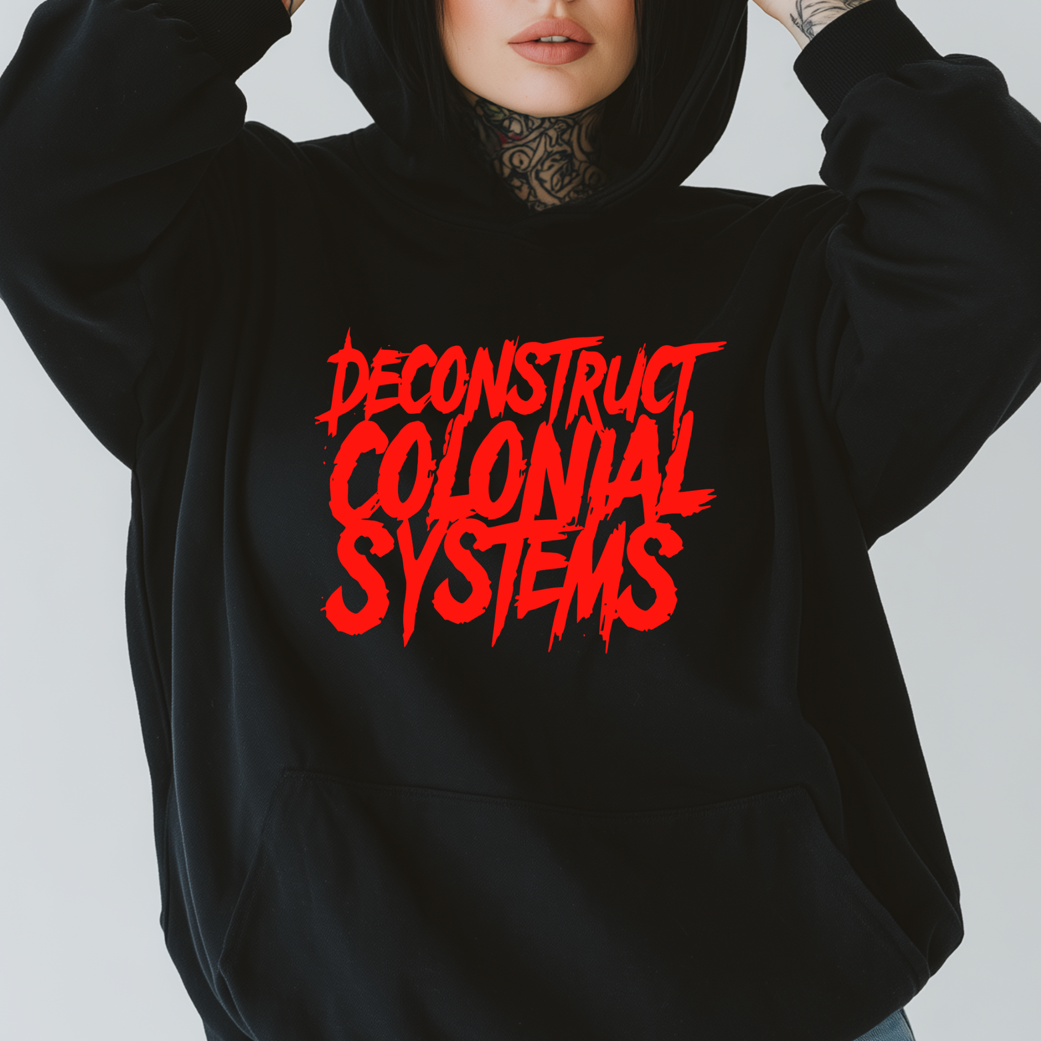 Deconstruct Colonial Systems Fleece Hoodie product thumbnail image