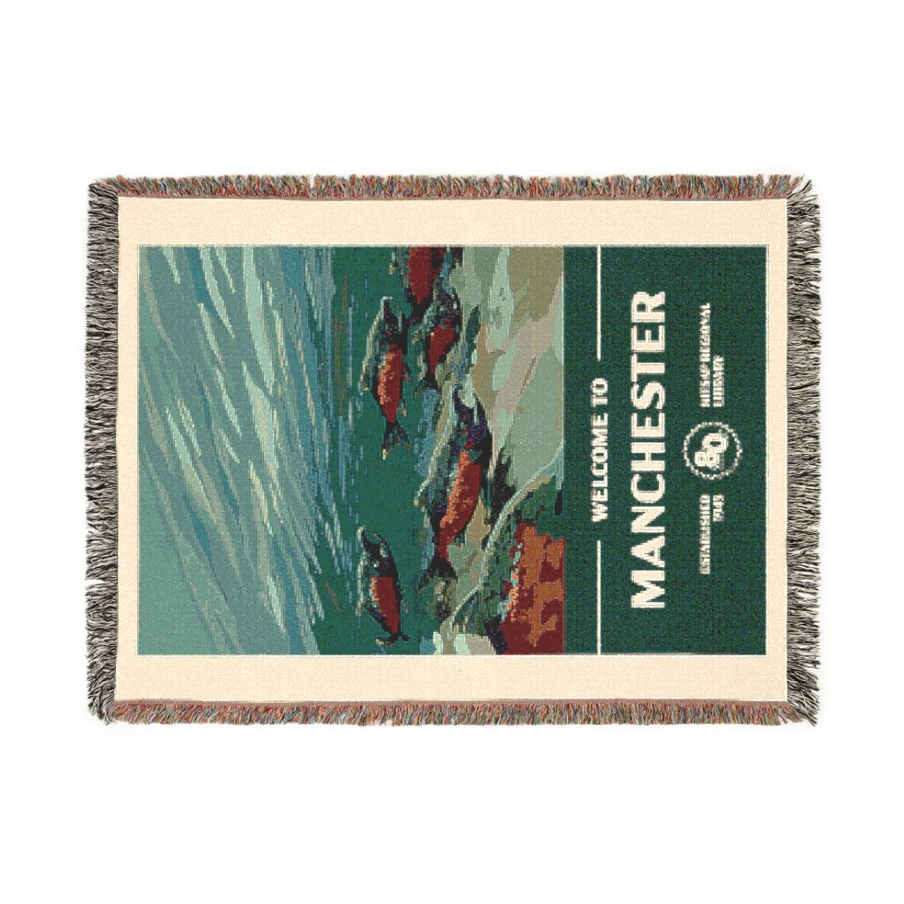 Manchester Branch Anniversary Woven Blanket Manchester Branch Anniversary Woven Blanket