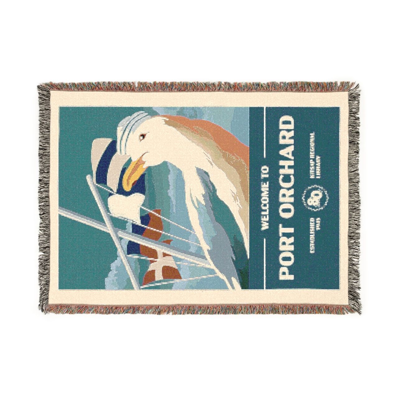 Port Orchard Branch Anniversary Woven Blanket