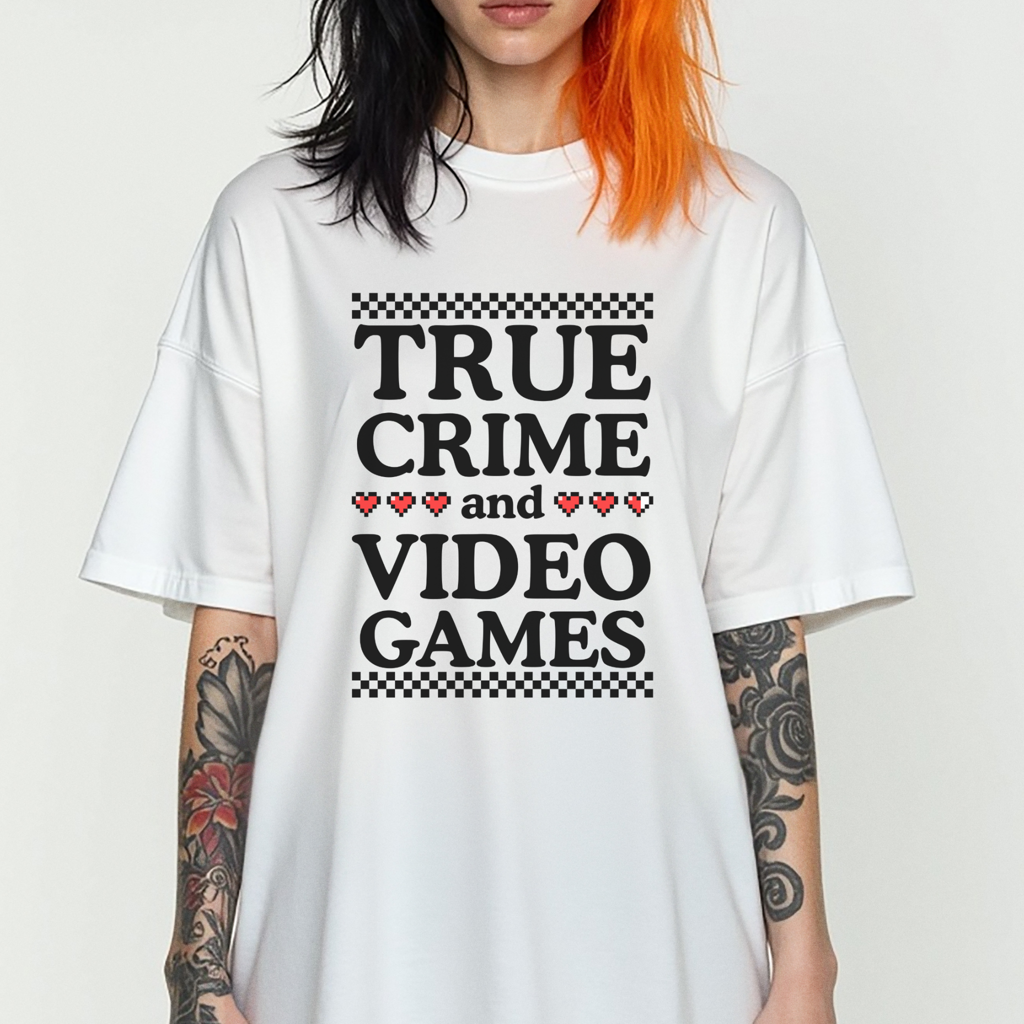 True Crime and Video Games Graphic Tee product thumbnail image True Crime and Video Games Graphic Tee product thumbnail image