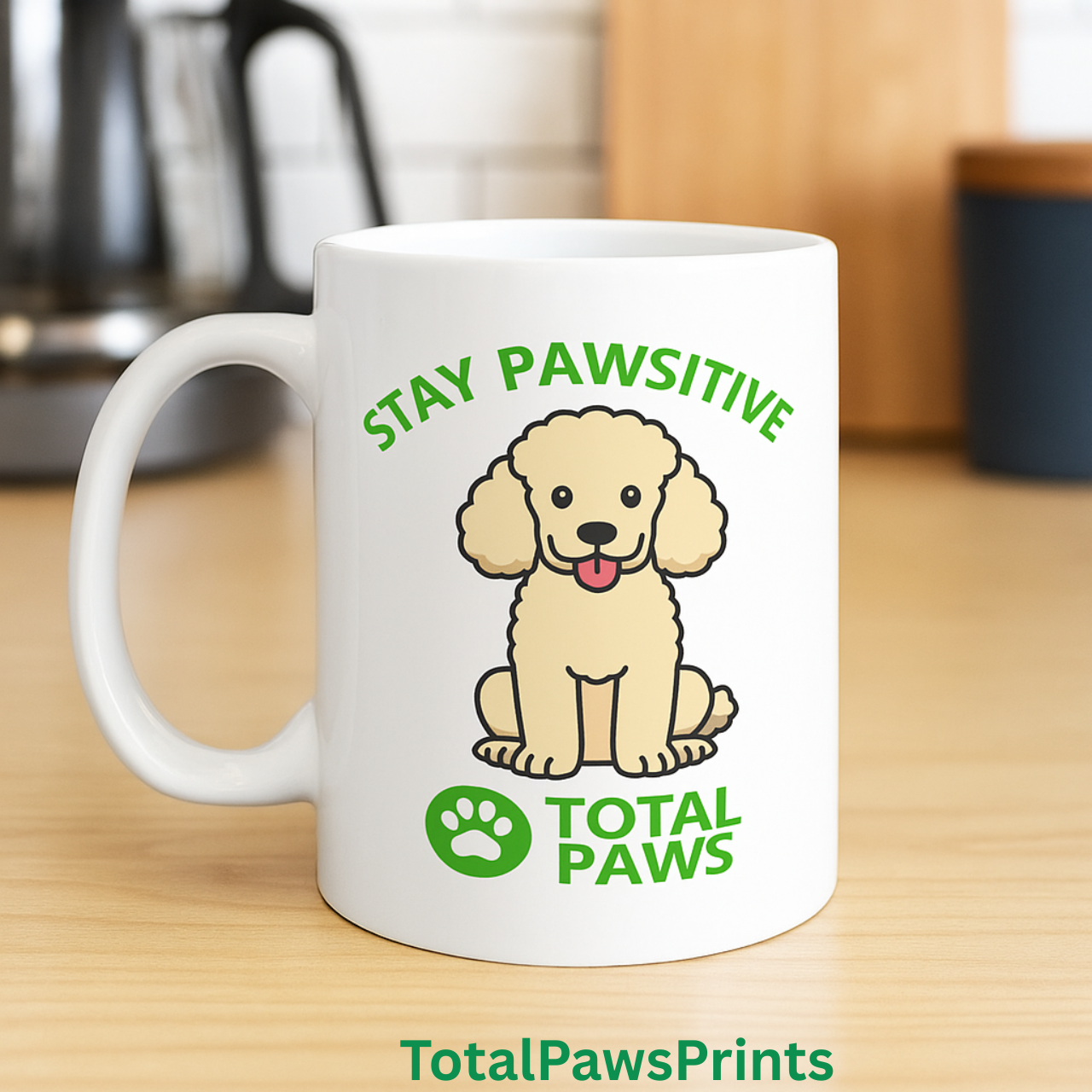 🐾 Stay Pawsitive – Poodle Edition Mug (11 oz / 15 oz) product thumbnail image 🐾 Stay Pawsitive – Poodle Edition Mug (11 oz / 15 oz) product thumbnail image