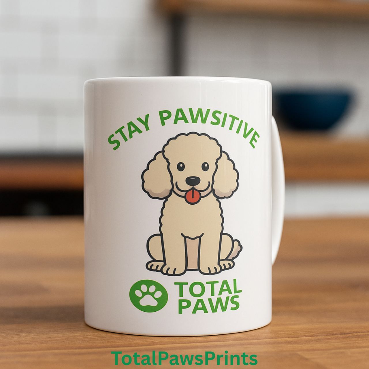  🐾 Stay Pawsitive – Poodle Edition Mug (11 oz / 15 oz)  product thumbnail image