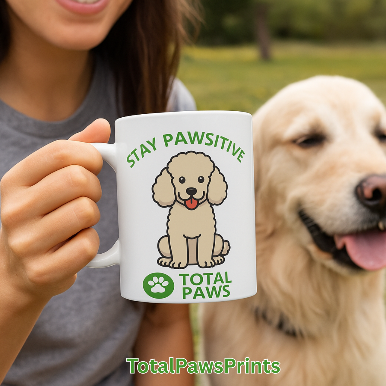  🐾 Stay Pawsitive – Poodle Edition Mug (11 oz / 15 oz)  product thumbnail image