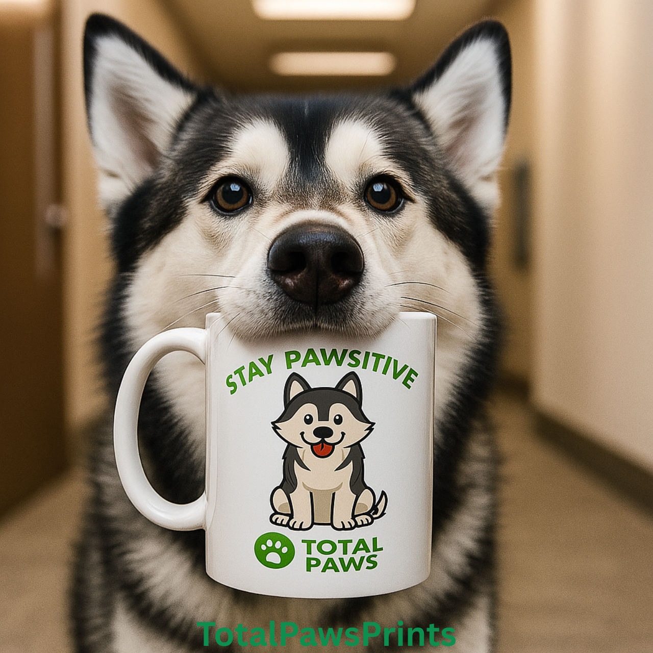 🐾Stay Pawsitive – Husky Edition Mug (11oz / 15oz) product thumbnail image 🐾Stay Pawsitive – Husky Edition Mug (11oz / 15oz) product thumbnail image