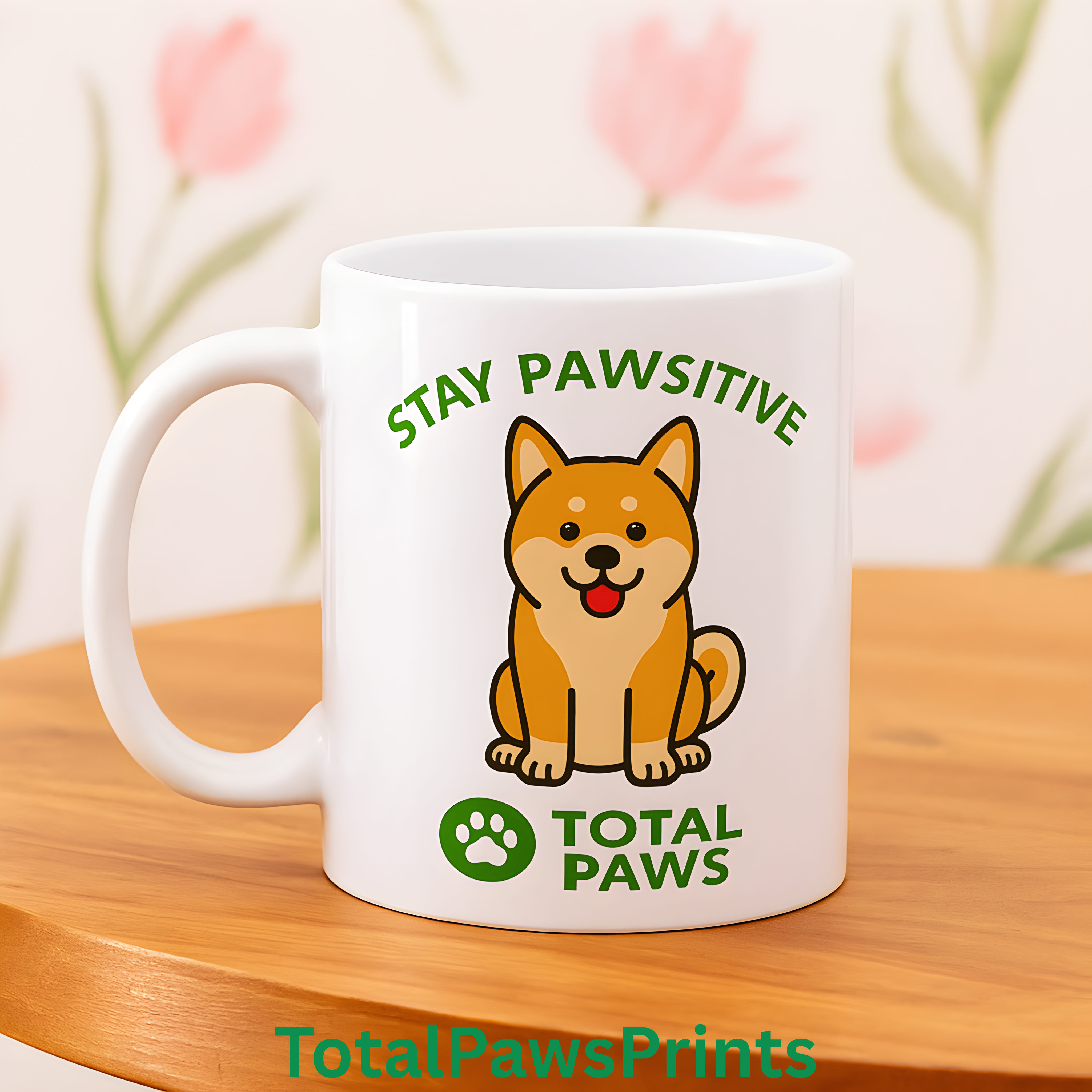  🐾Stay Pawsitive – Akita Edition Mug (11 oz / 15 oz)  product thumbnail image