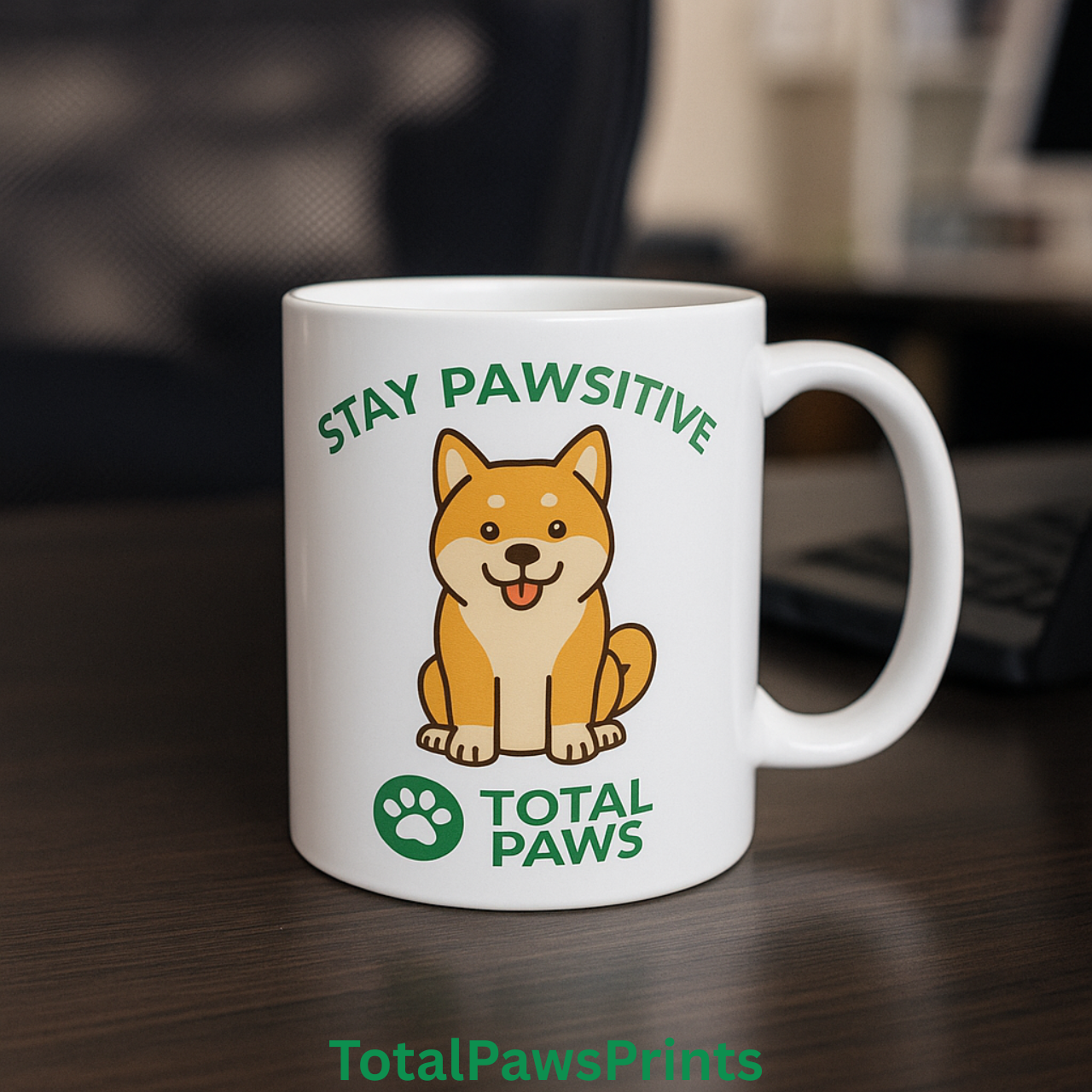  🐾Stay Pawsitive – Akita Edition Mug (11 oz / 15 oz)  product thumbnail image