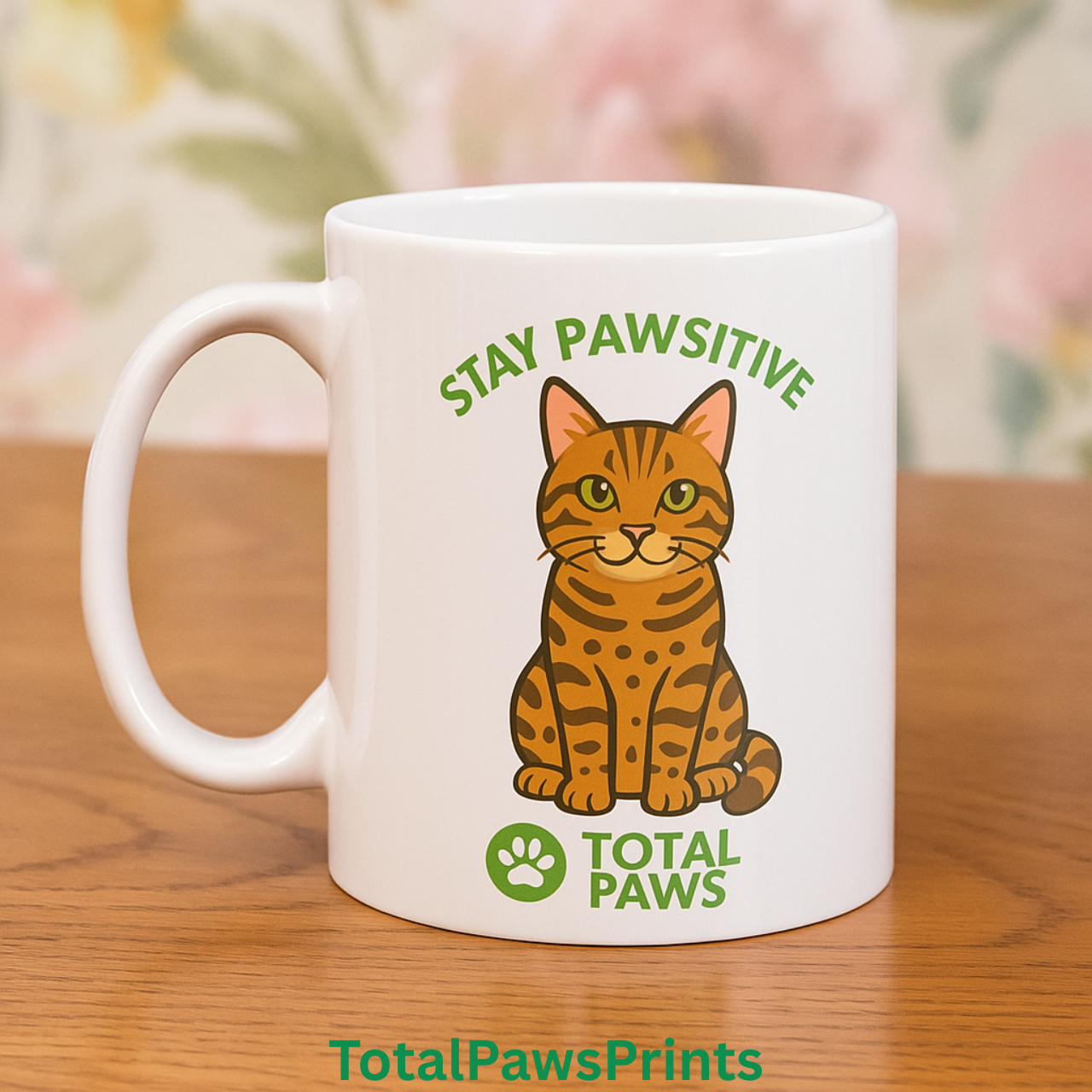 🐾 Stay Pawsitive – Bengal Edition Mug (11 oz / 15 oz) product thumbnail image 🐾 Stay Pawsitive – Bengal Edition Mug (11 oz / 15 oz) product thumbnail image