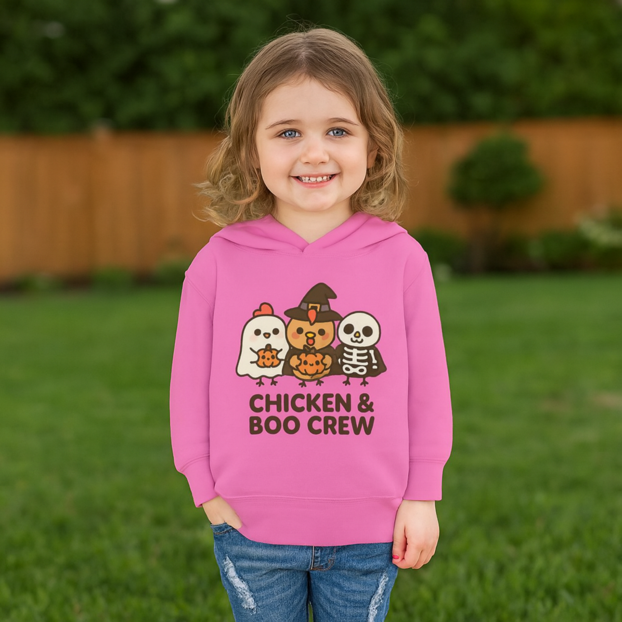 Chicken And Boo Crew Toddler Hoodie | Cute Halloween Kids Sweatshirt | Trick or Treat Ghost Witch Skeleton product thumbnail image Chicken And Boo Crew Toddler Hoodie | Cute Halloween Kids Sweatshirt | Trick or Treat Ghost Witch Skeleton product thumbnail image