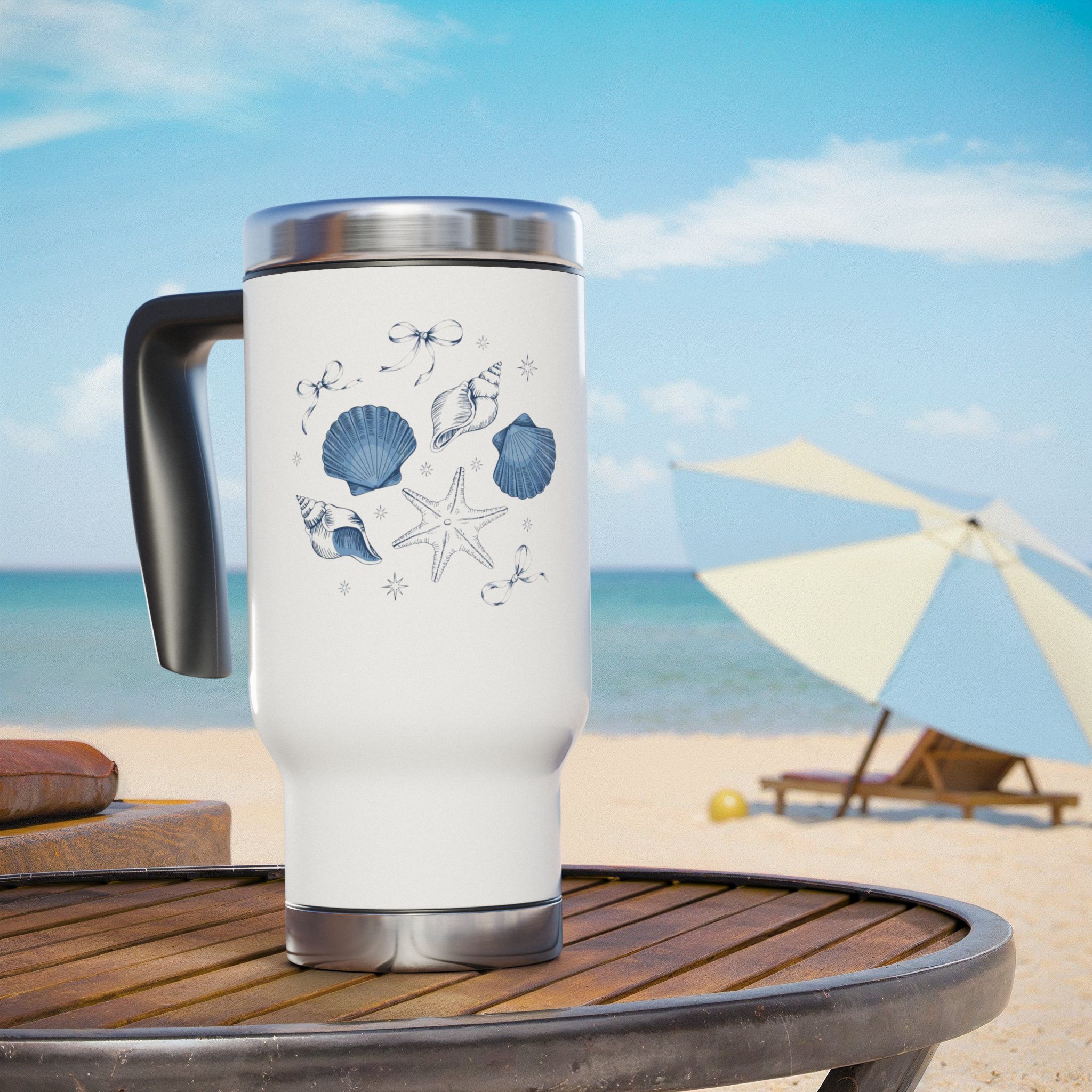 Personalized Travel Mug with Handle, Custom 14oz Water Bottle, Insulated Travel Mug, Birthday Anniversary Weddings Gift for Her/Him, Coffee Cup, Travel Tumbler product thumbnail image Personalized Travel Mug with Handle, Custom 14oz Water Bottle, Insulated Travel Mug, Birthday Anniversary Weddings Gift for Her/Him, Coffee Cup, Travel Tumbler product thumbnail image