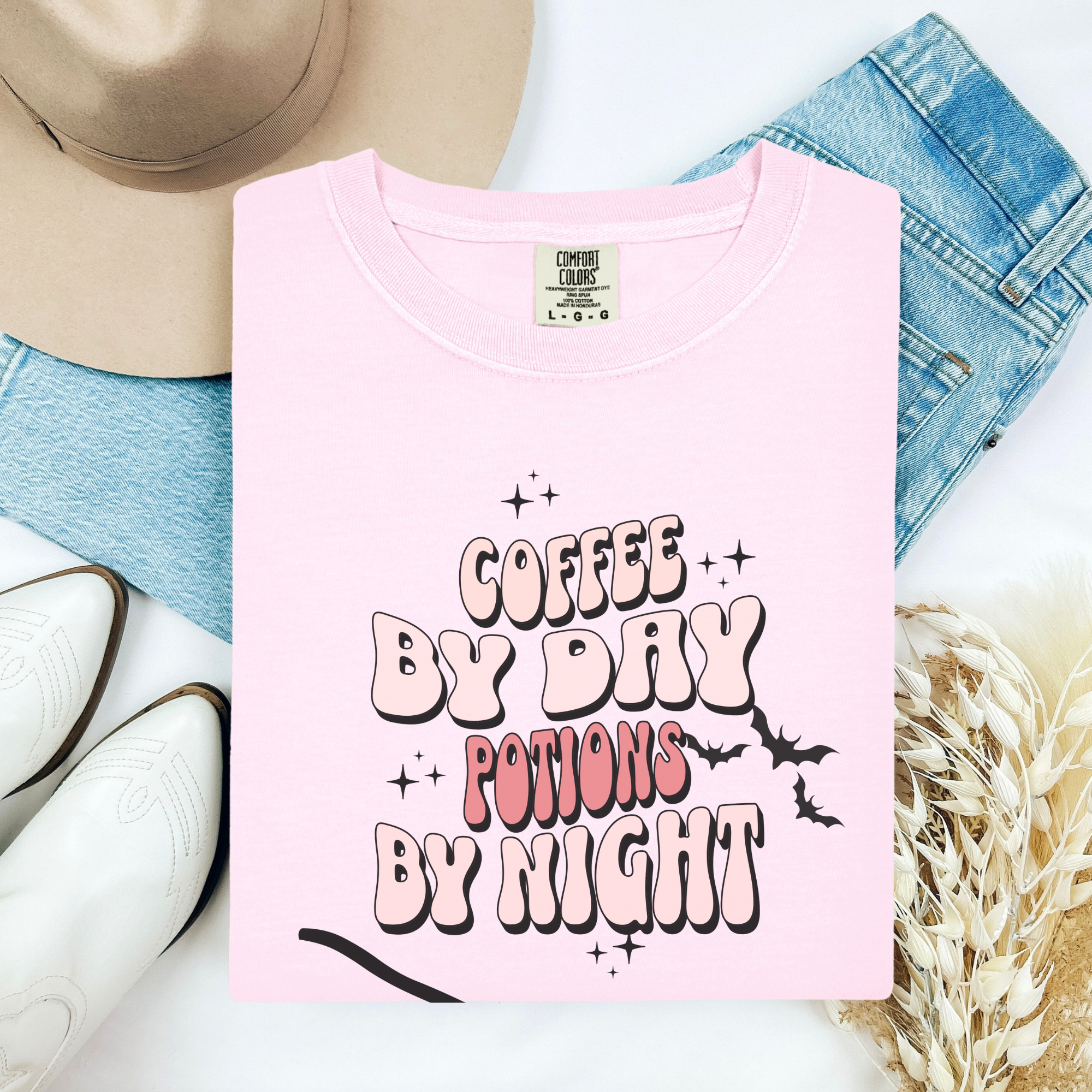 Coffee and Potions Unisex T-shirt for Coffee and Halloween Lovers product thumbnail image Coffee and Potions Unisex T-shirt for Coffee and Halloween Lovers product thumbnail image