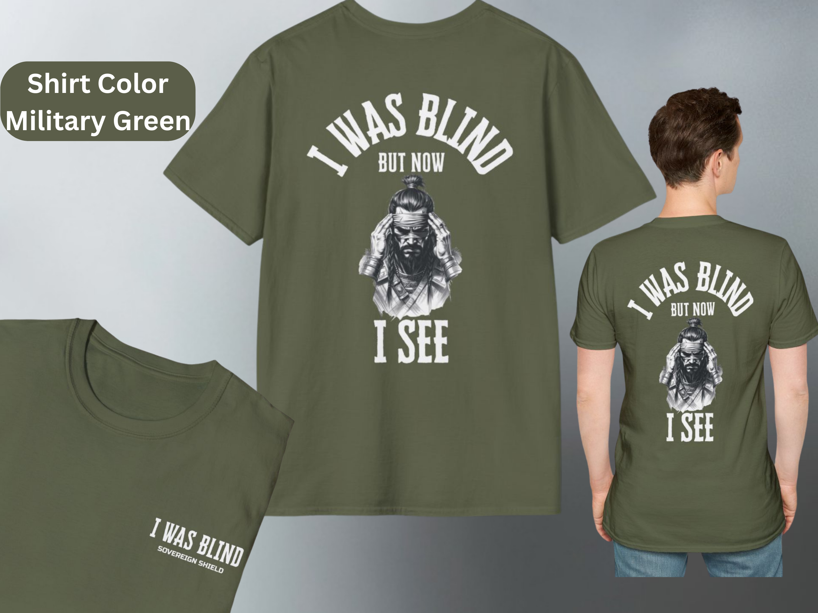 I Was Blind Softstyle Tee Inspired by John 9:25 & 2 Corinthians 4:4-6 product thumbnail image I Was Blind Softstyle Tee Inspired by John 9:25 & 2 Corinthians 4:4-6 product thumbnail image