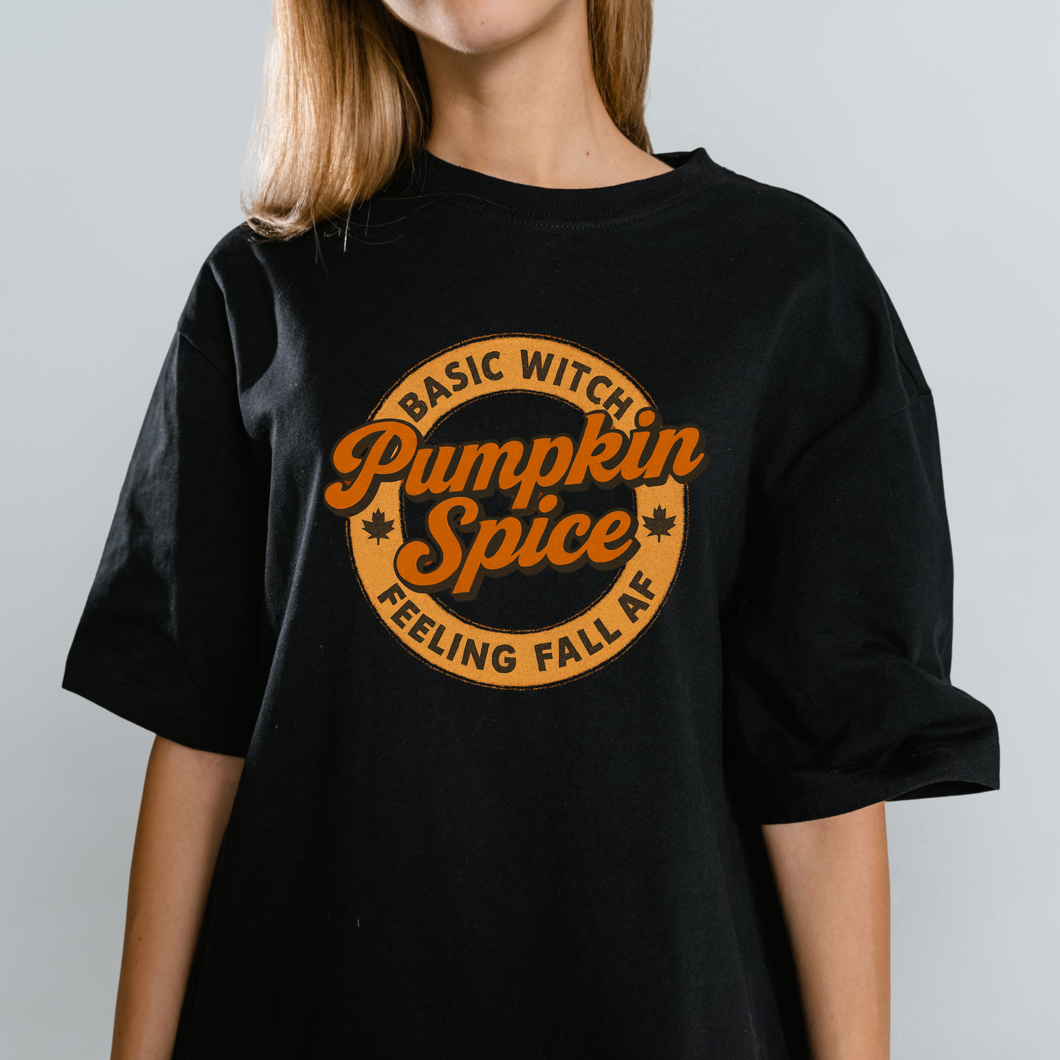 Pumpkin Spice Basic Witch Tee-Feeling Fall AF Funny Graphic Tee, Comfort Colors Vintage HalloweenT-Shirt, Holiday Season Tee