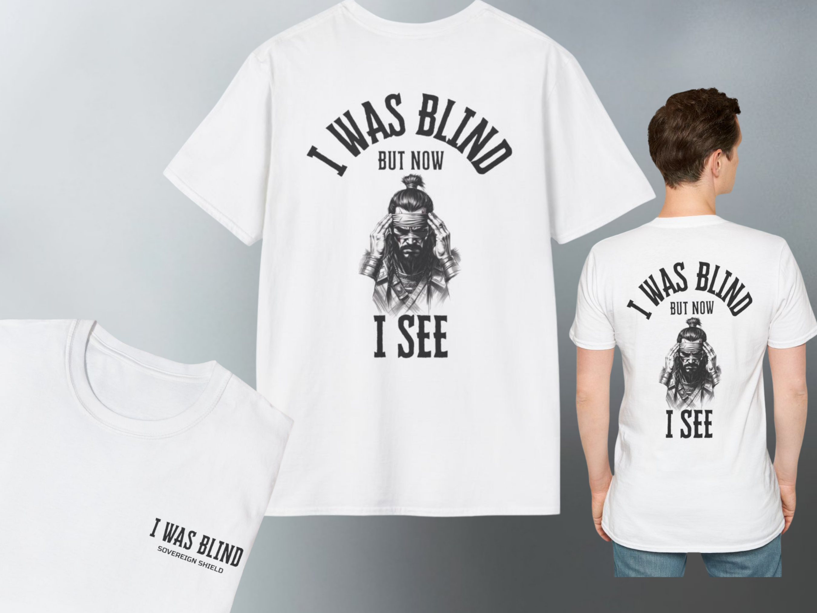 I Was Blind Softstyle Tee Inspired by John 9:25 & 2 Corinthians 4:4-6 product thumbnail image I Was Blind Softstyle Tee Inspired by John 9:25 & 2 Corinthians 4:4-6 product thumbnail image