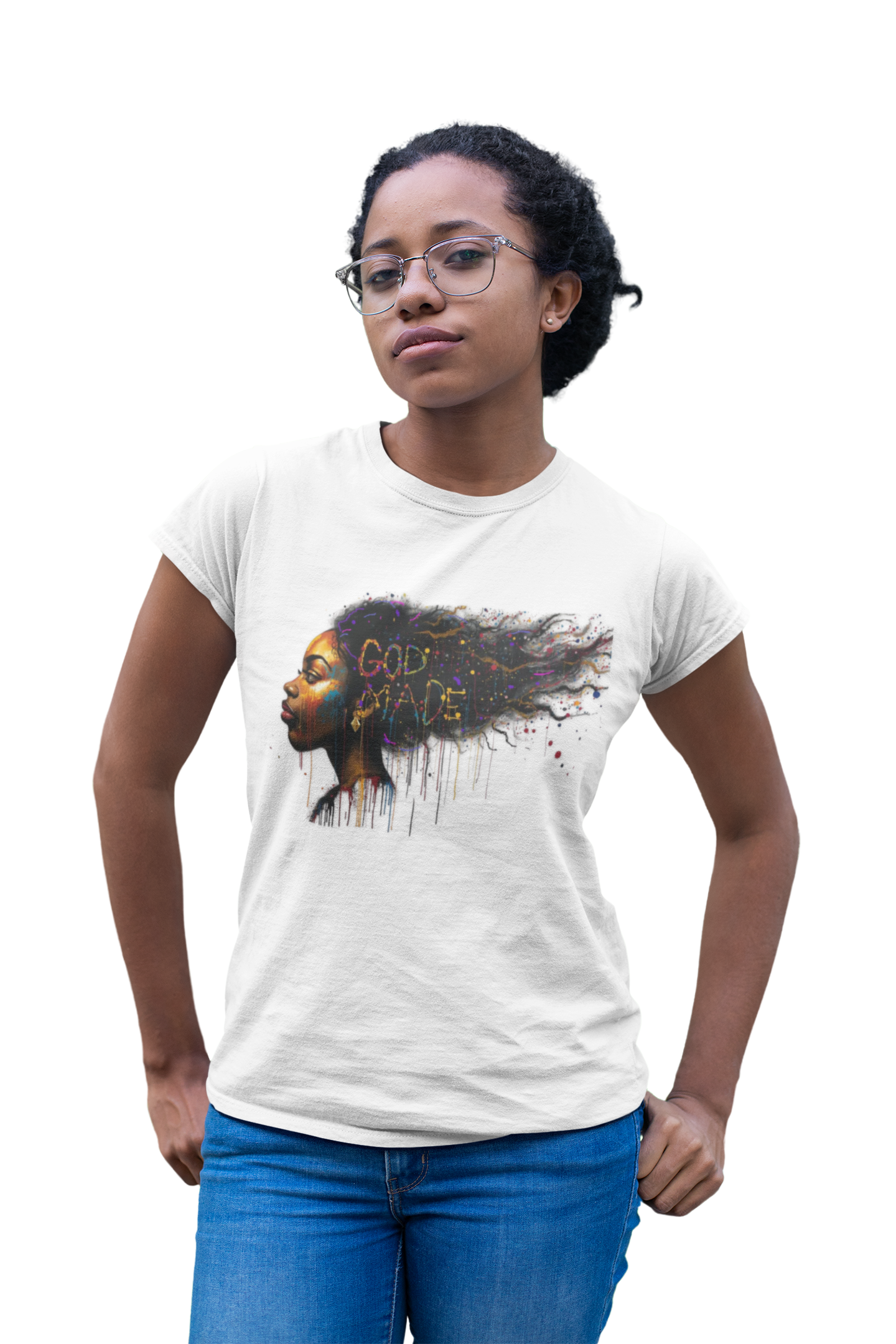 'GOD MADE' Woman of God 3 "P's" Tee - Celebrating Strength and Beauty product thumbnail image 'GOD MADE' Woman of God 3 "P's" Tee - Celebrating Strength and Beauty product thumbnail image