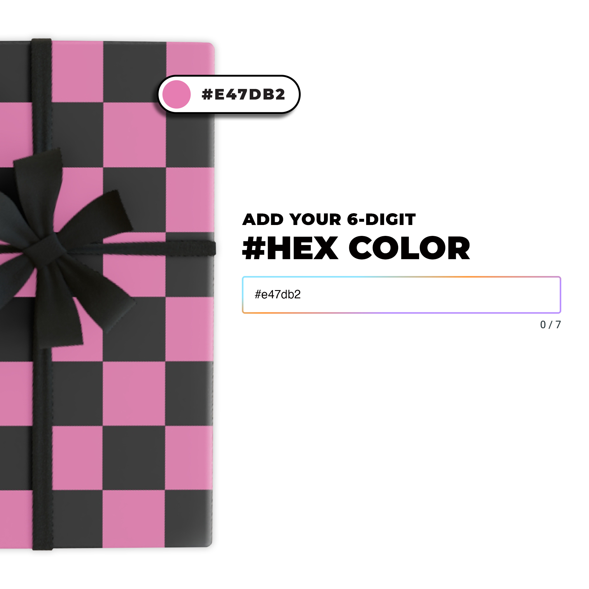 Classic Check Gift Wrap in Your Custom Color product thumbnail image