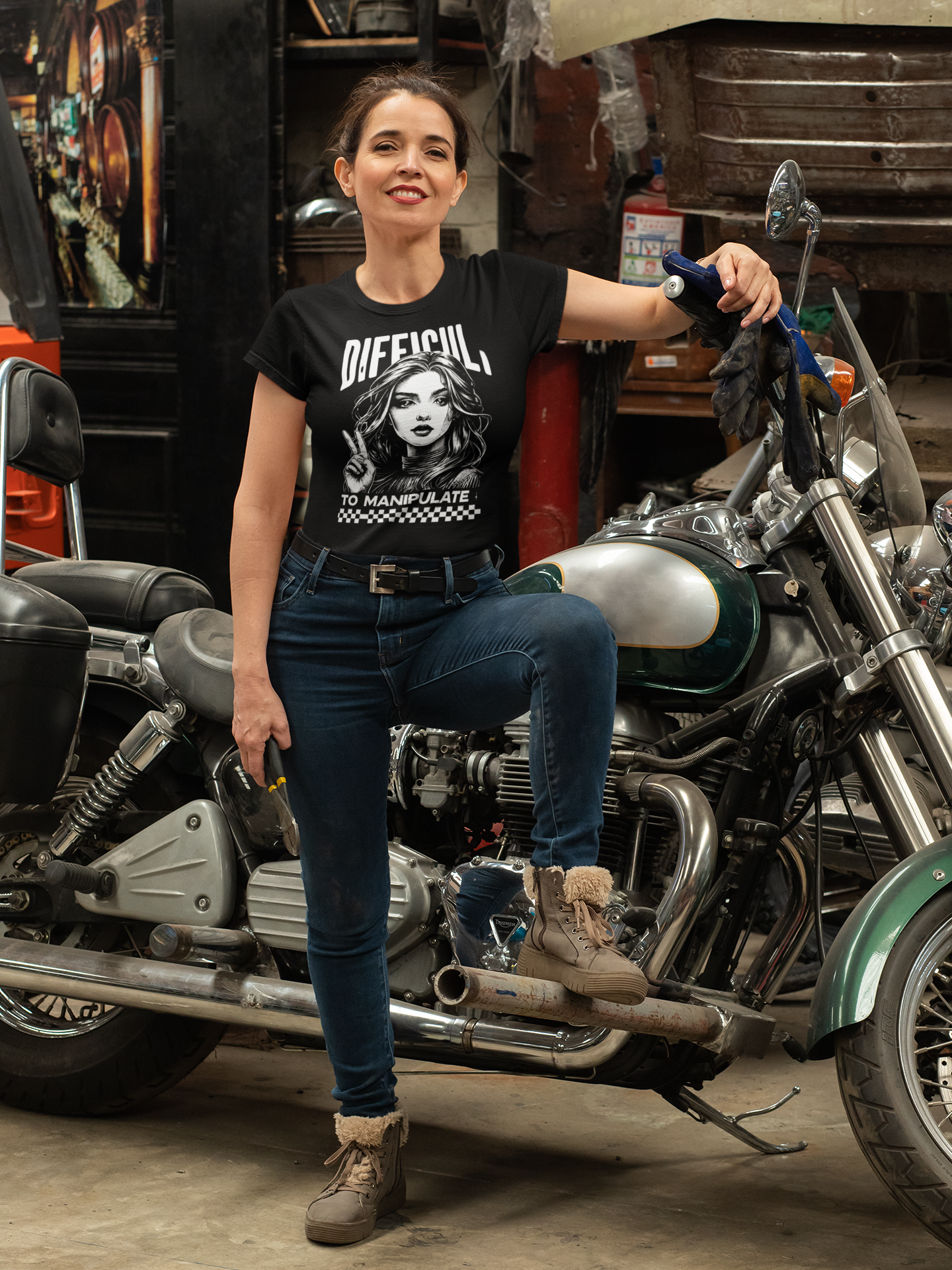 Difficult to Manipulate Unisex Cotton Crew Tee, Statement T-Shirt product thumbnail image