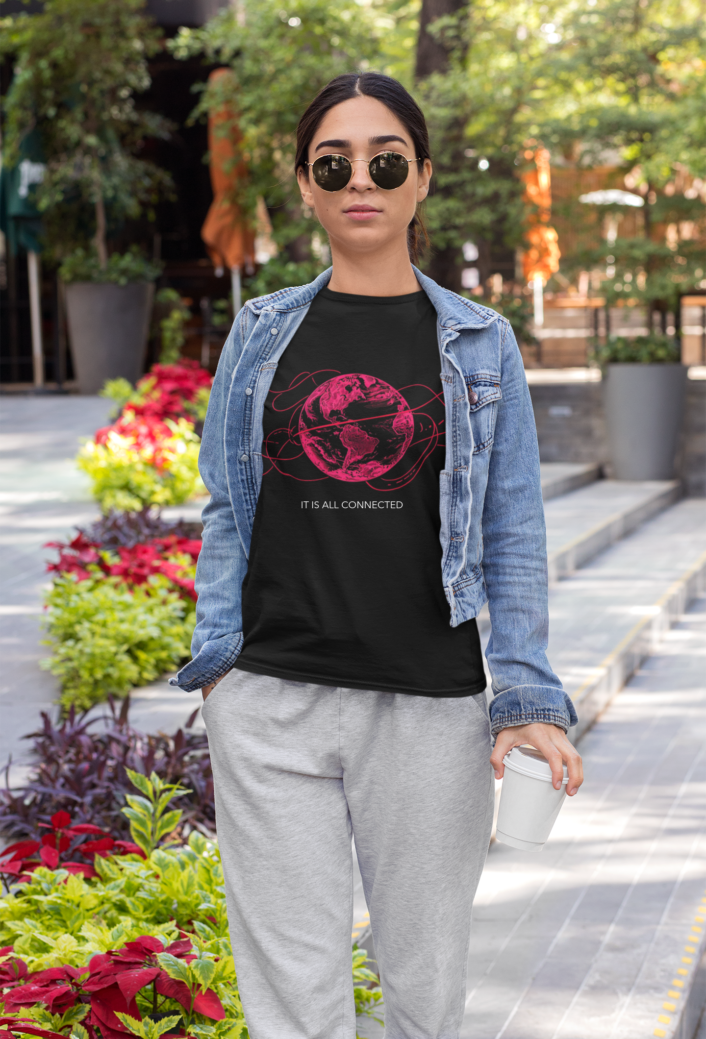 Earth Connection Unisex Tee - Eco-friendly T-Shirt, Inspirational Gift, Everyday Wear, Earth Day Apparel, Casual Style product thumbnail image
