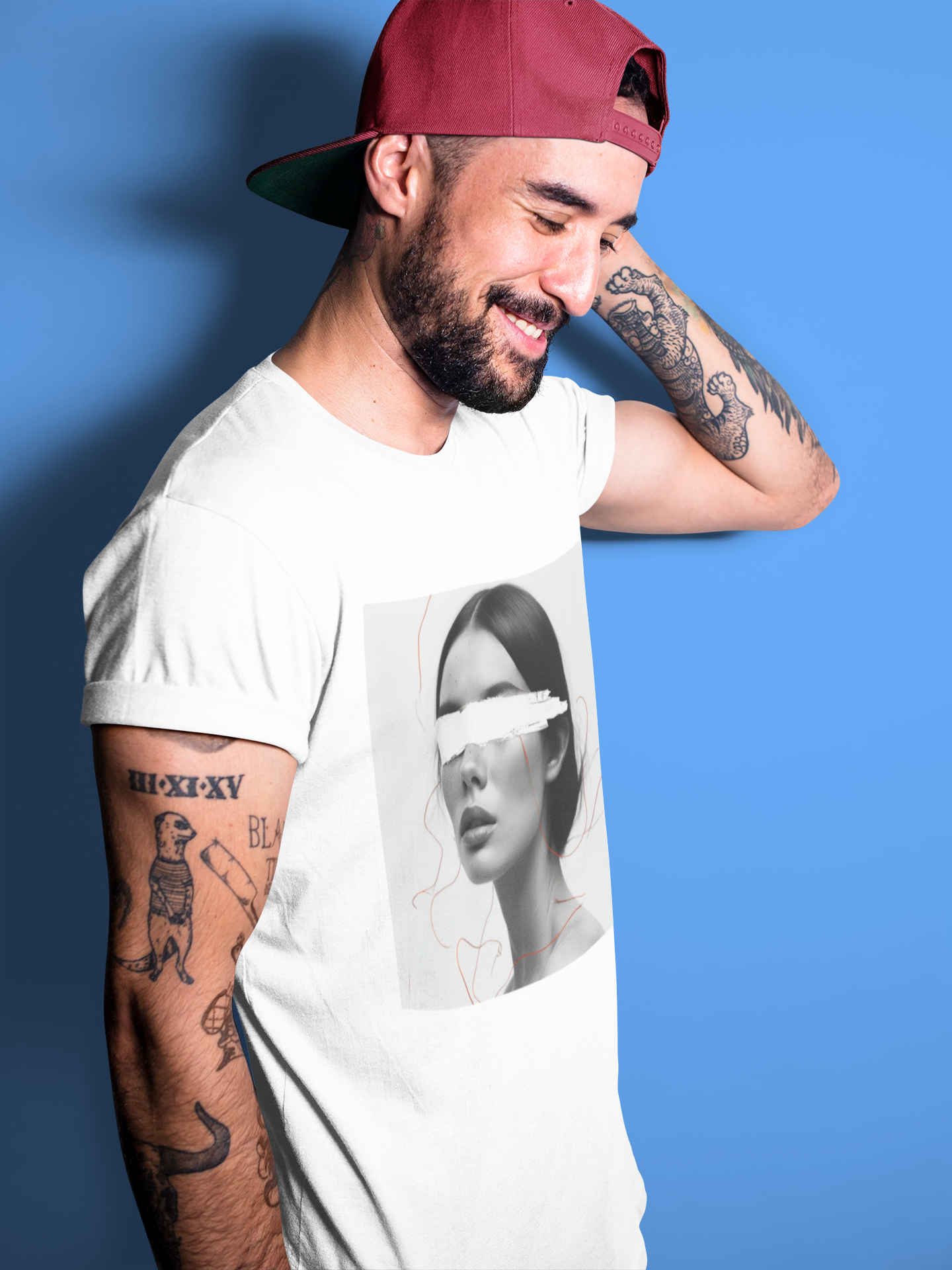 Artistic Abstract Graphic Tee for Creative Souls, Unisex Cotton Crew Shirt, Unique Wearable Art, Perfect Gift for Art Lovers product thumbnail image