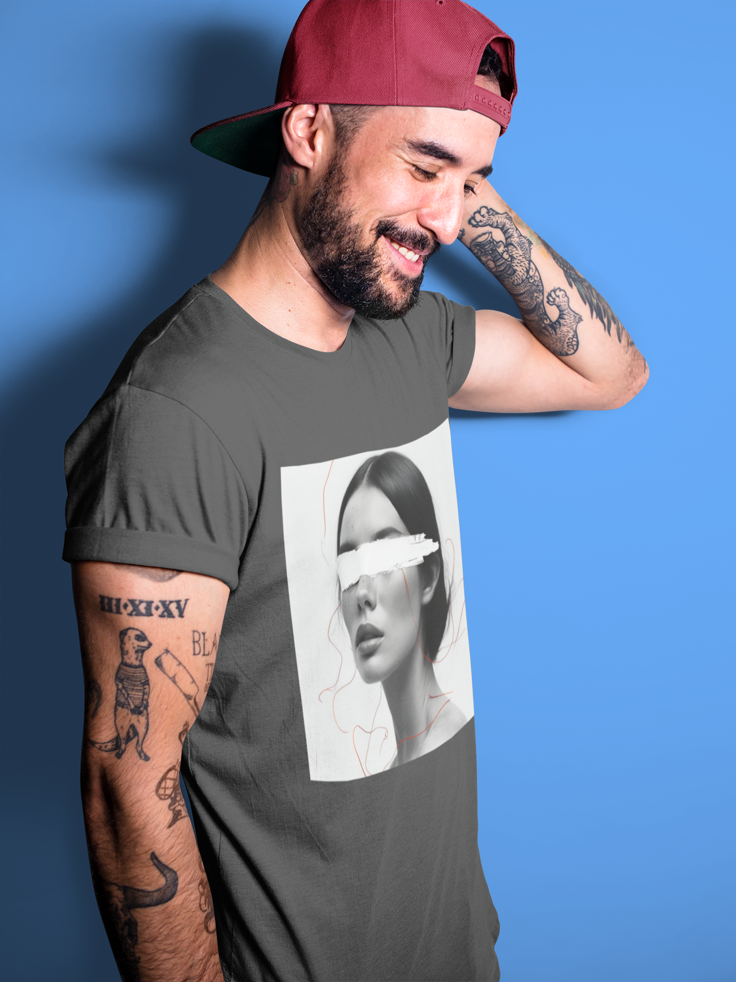 Artistic Abstract Graphic Tee for Creative Souls, Unisex Cotton Crew Shirt, Unique Wearable Art, Perfect Gift for Art Lovers product thumbnail image